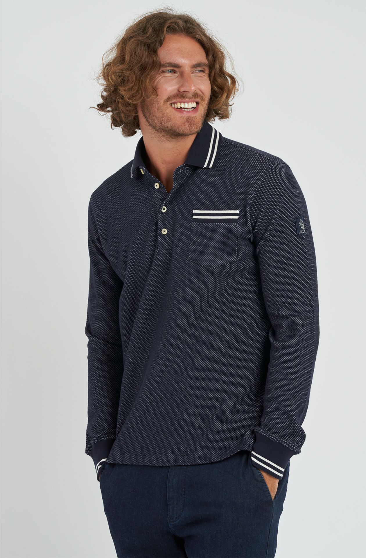 Polo da uomo Amerigo Vespucci in cotone elasticizzato