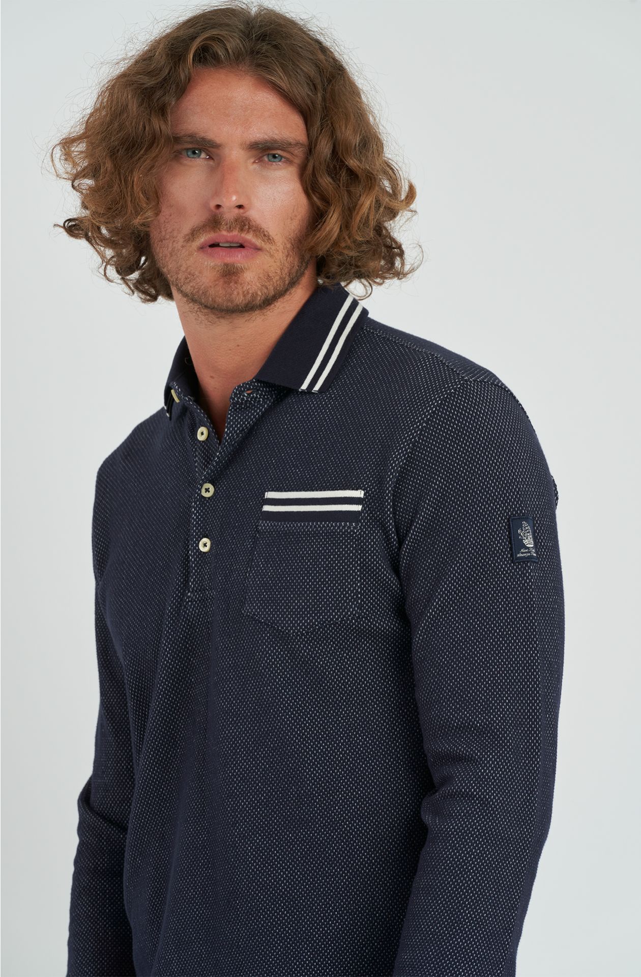 Polo da uomo Amerigo Vespucci in cotone elasticizzato