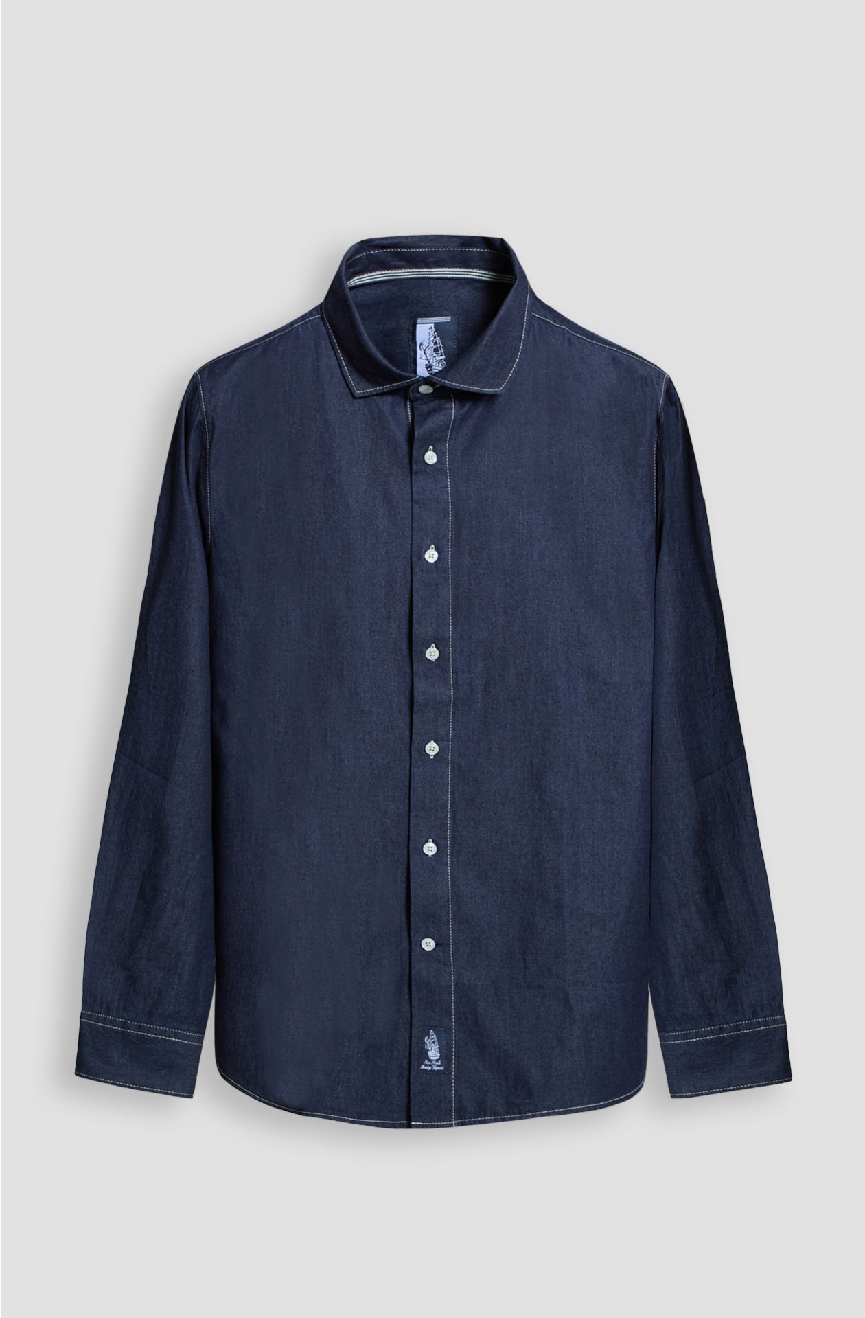 Camicia da uomo Amerigo Vespucci in cotone denim