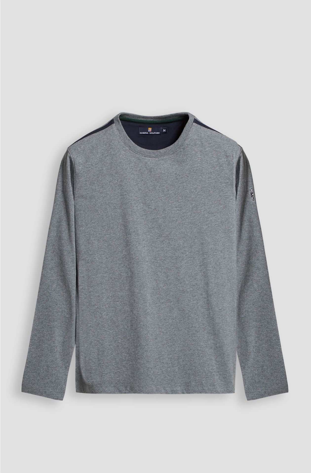 Maglia da uomo in misto lana girocollo