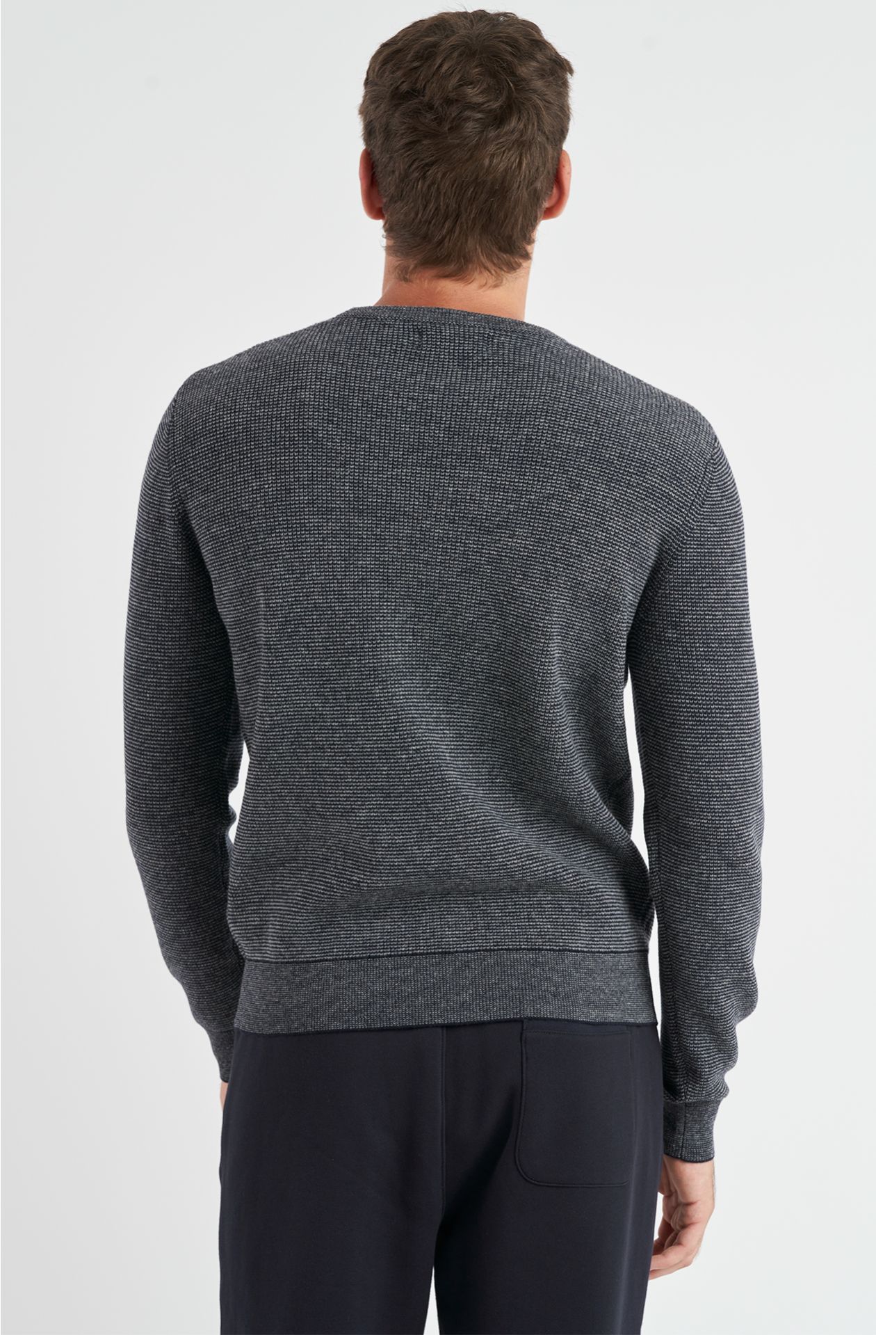 Maglia da uomo in misto lana girocollo