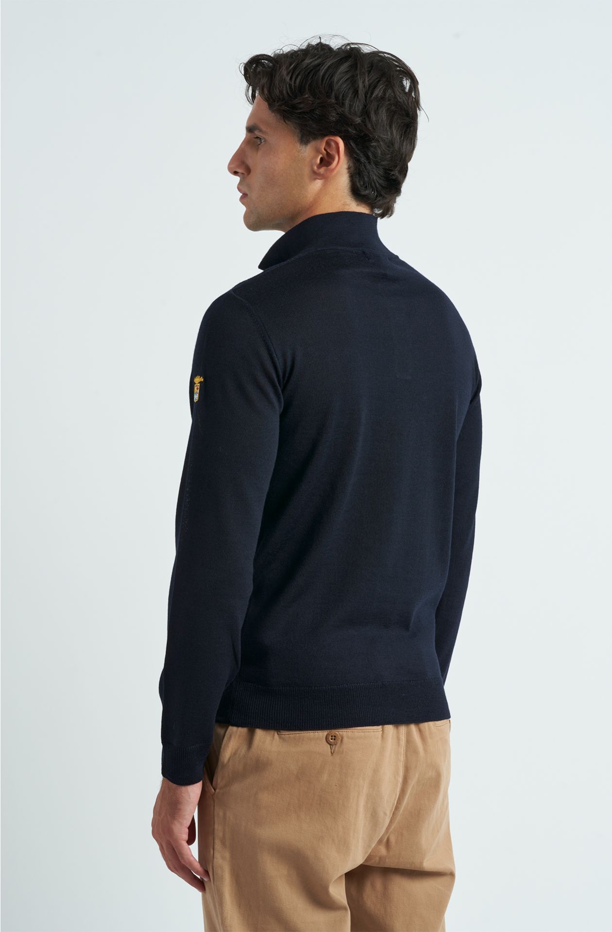 Men's Wool Blend Polo Sweater