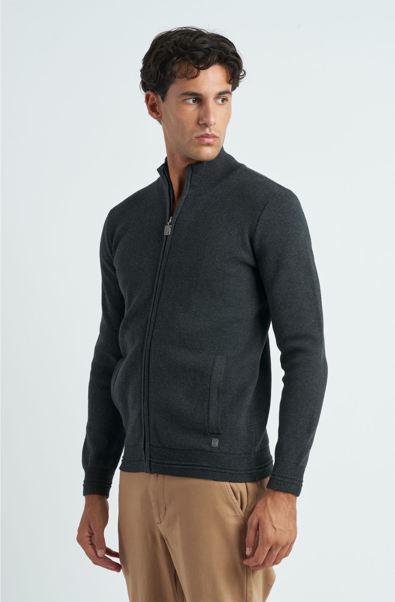 Men's Warm Cotton Full Zip Sweater
