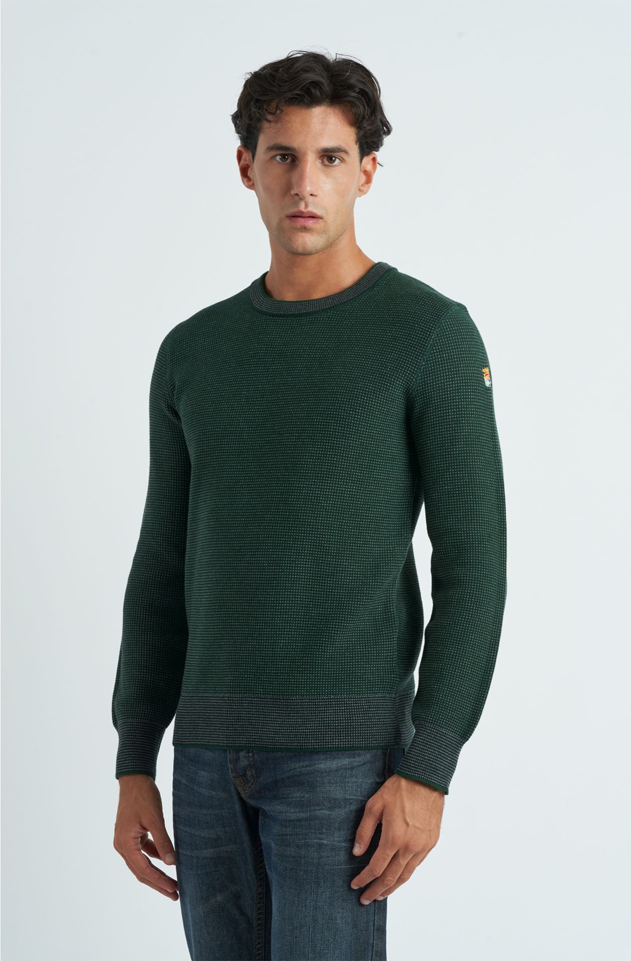 Maglia da uomo in caldo cotone girocollo