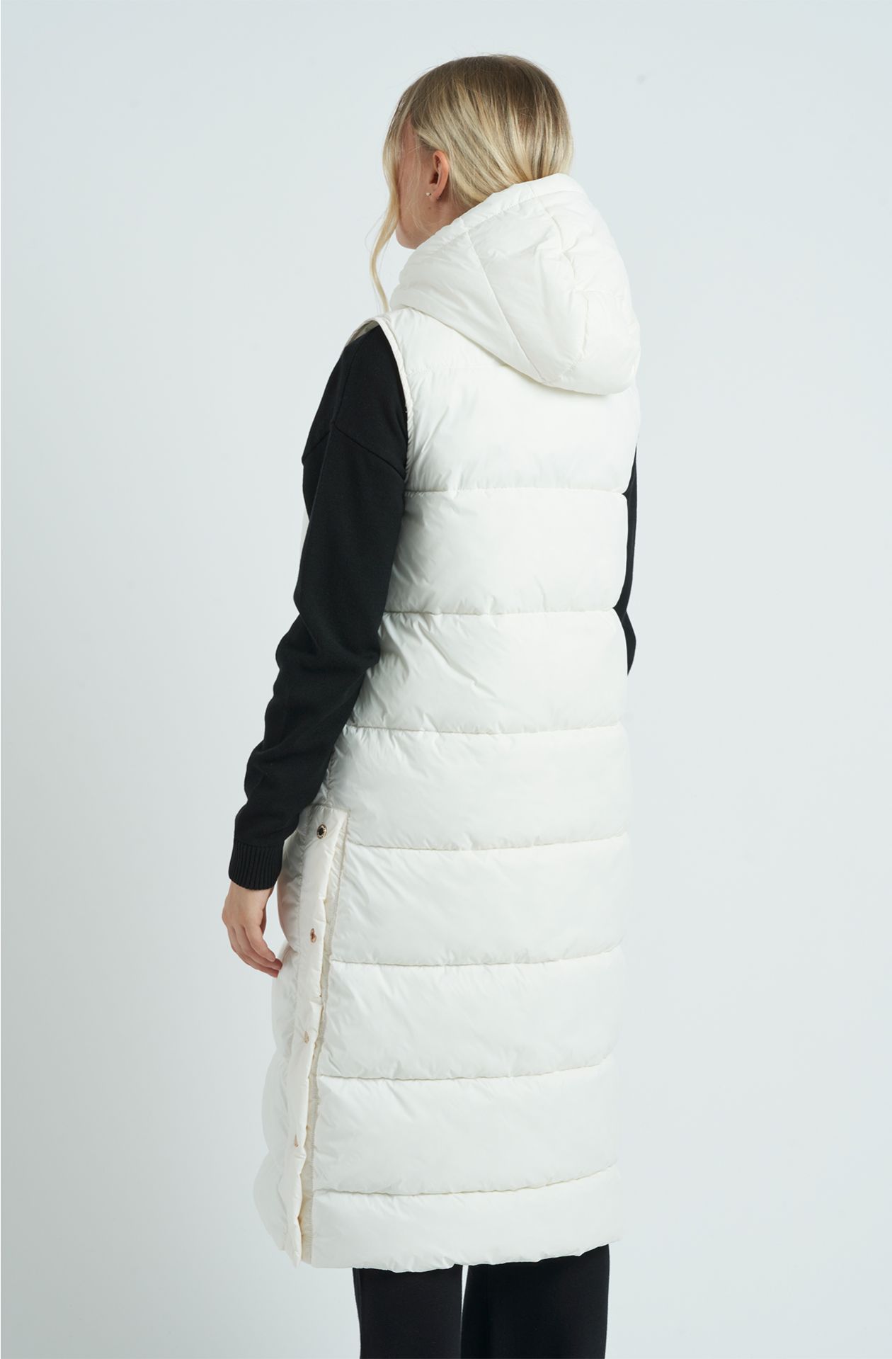 Smanicato trapuntato da donna in nylon