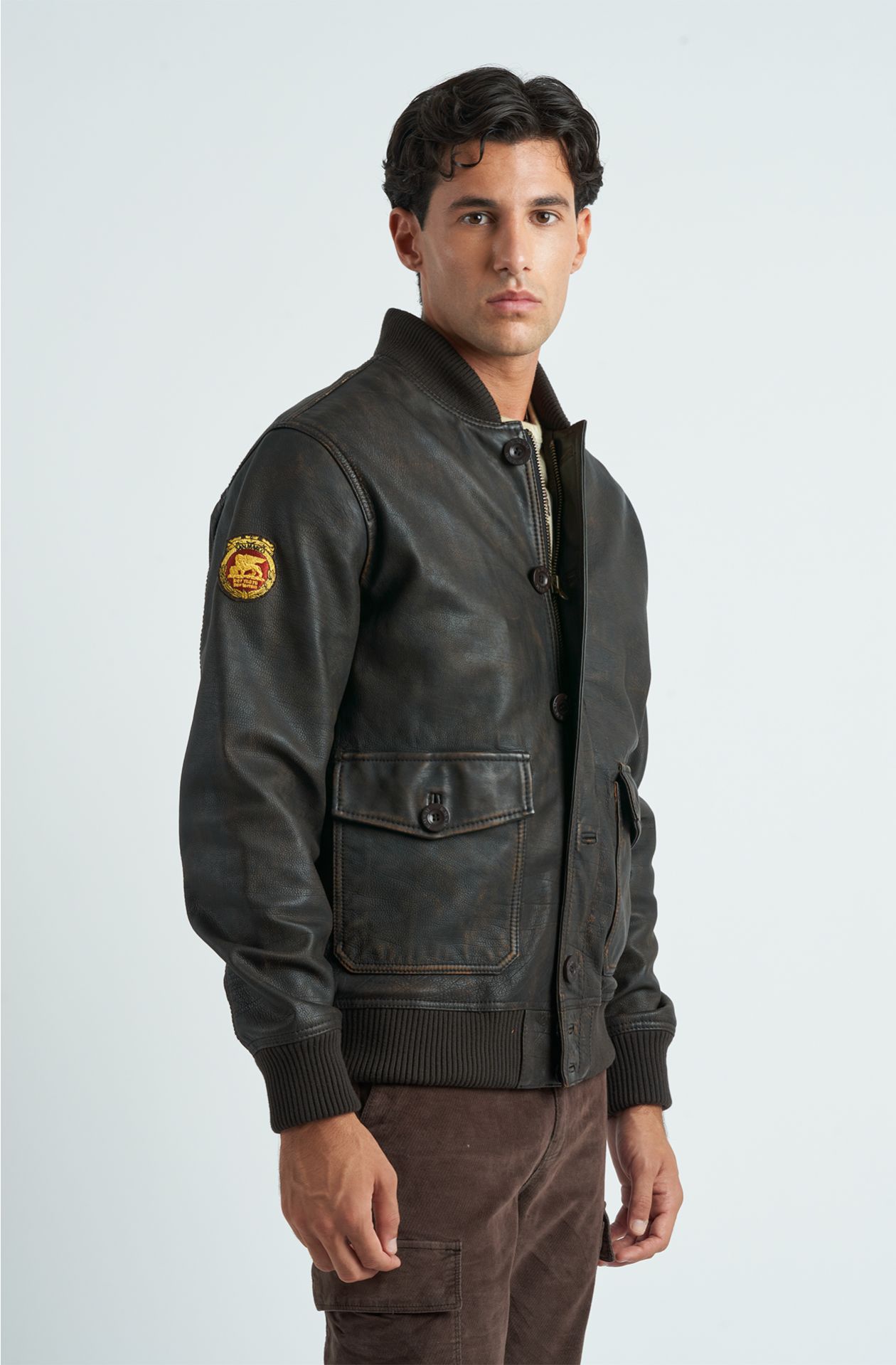Men's Brigata Marina San Marco Leather Parka