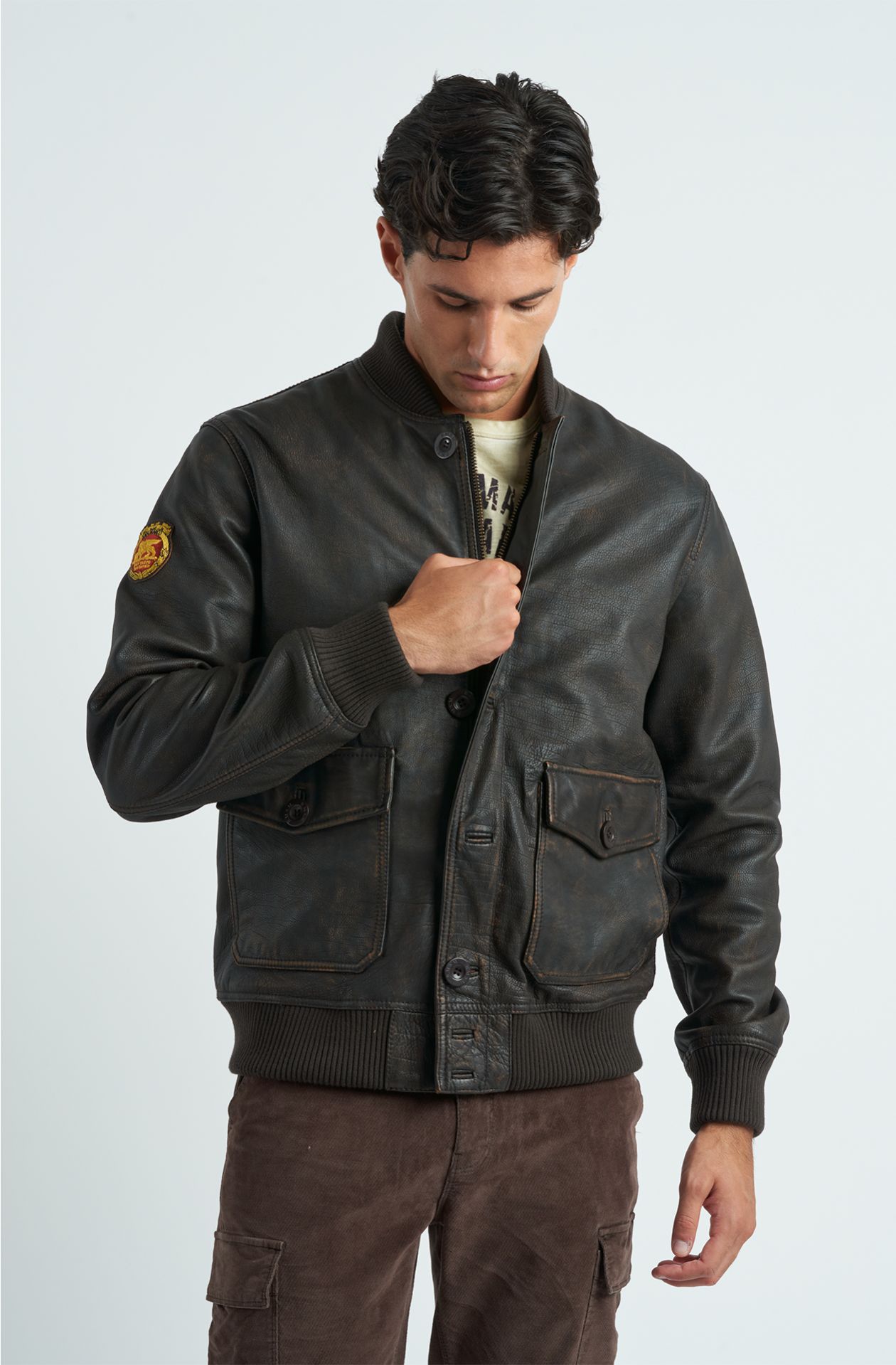 Men's Brigata Marina San Marco Leather Parka