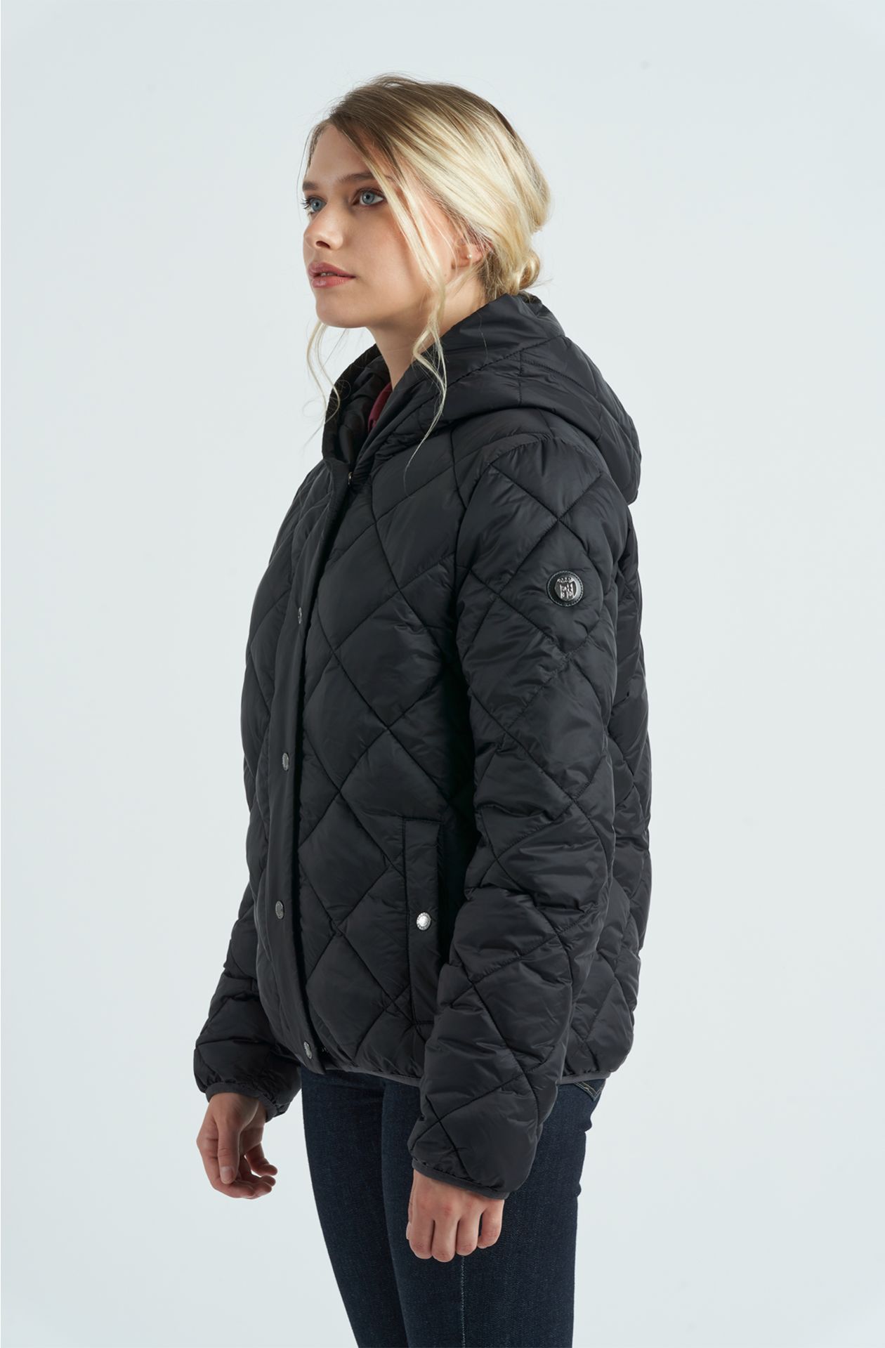 Giaccone trapuntato da donna in nylon