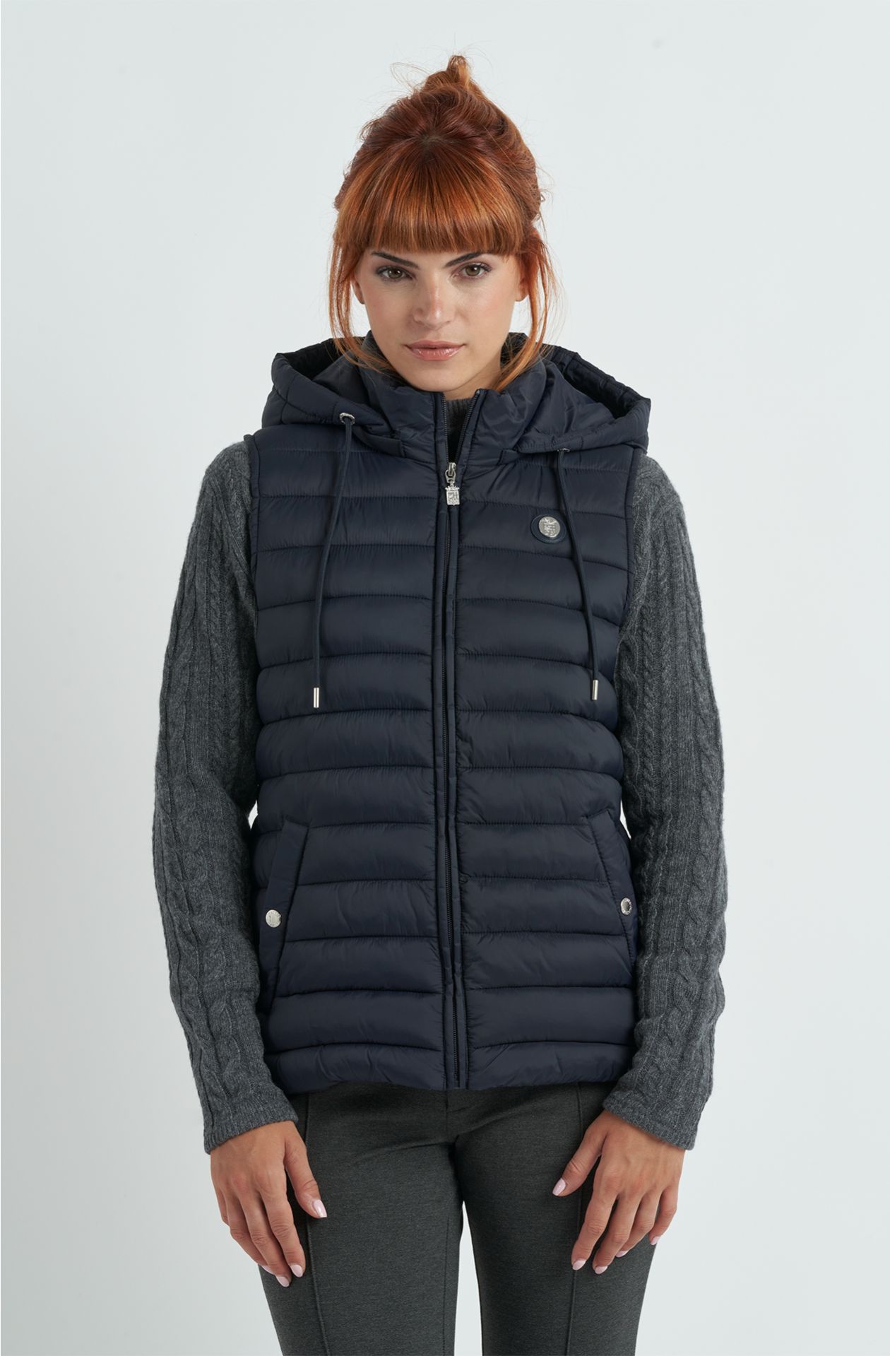 Smanicato trapuntato da donna in nylon