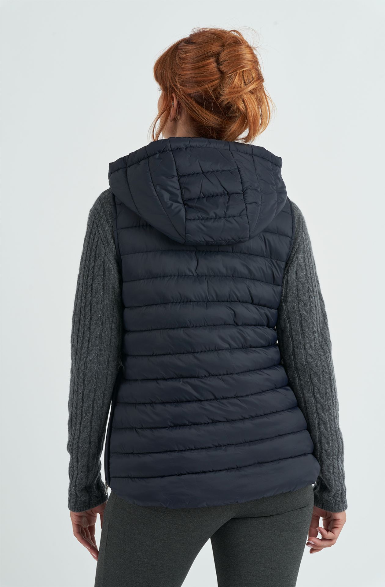 Smanicato trapuntato da donna in nylon