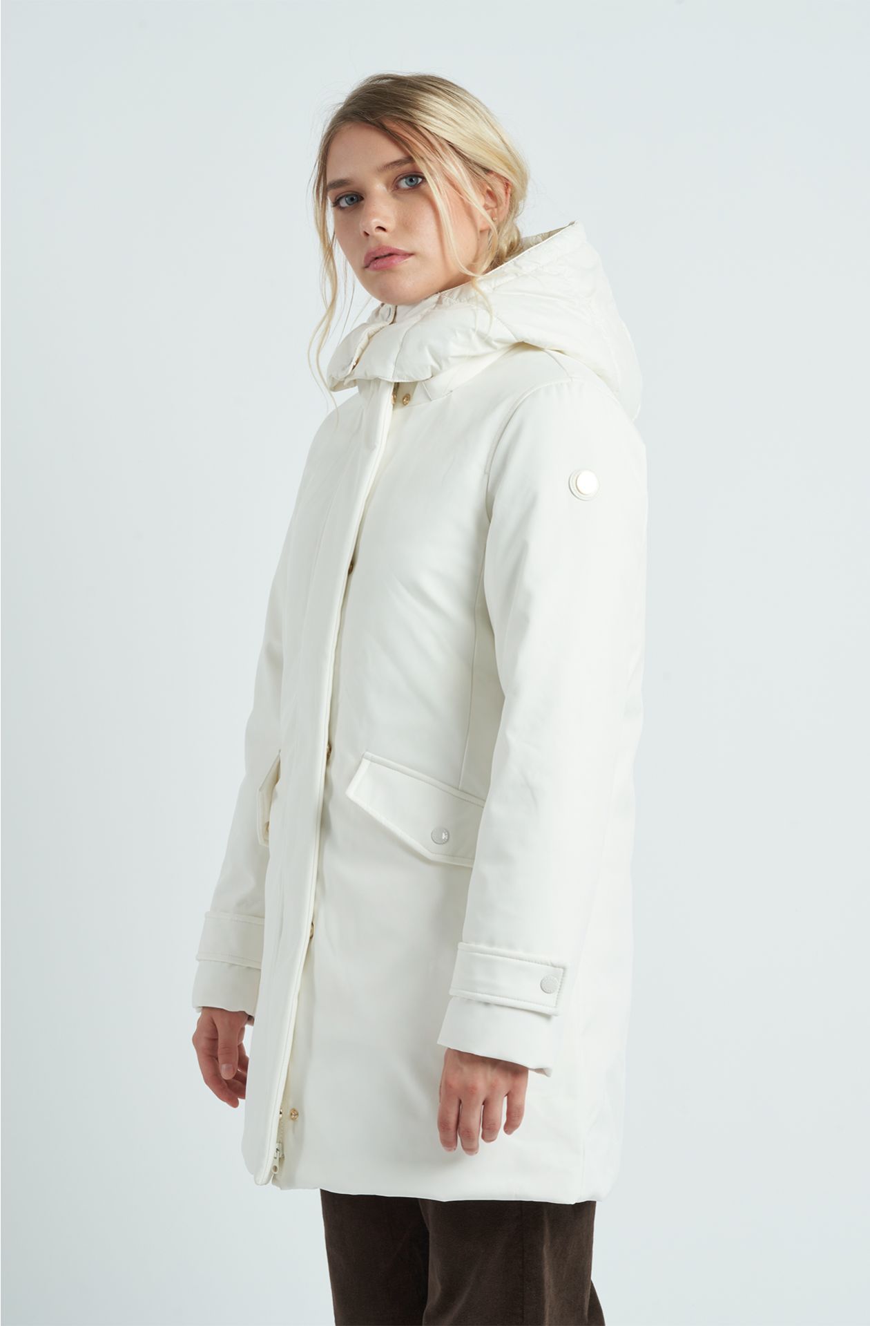 Giaccone da donna in Softshell con cappuccio