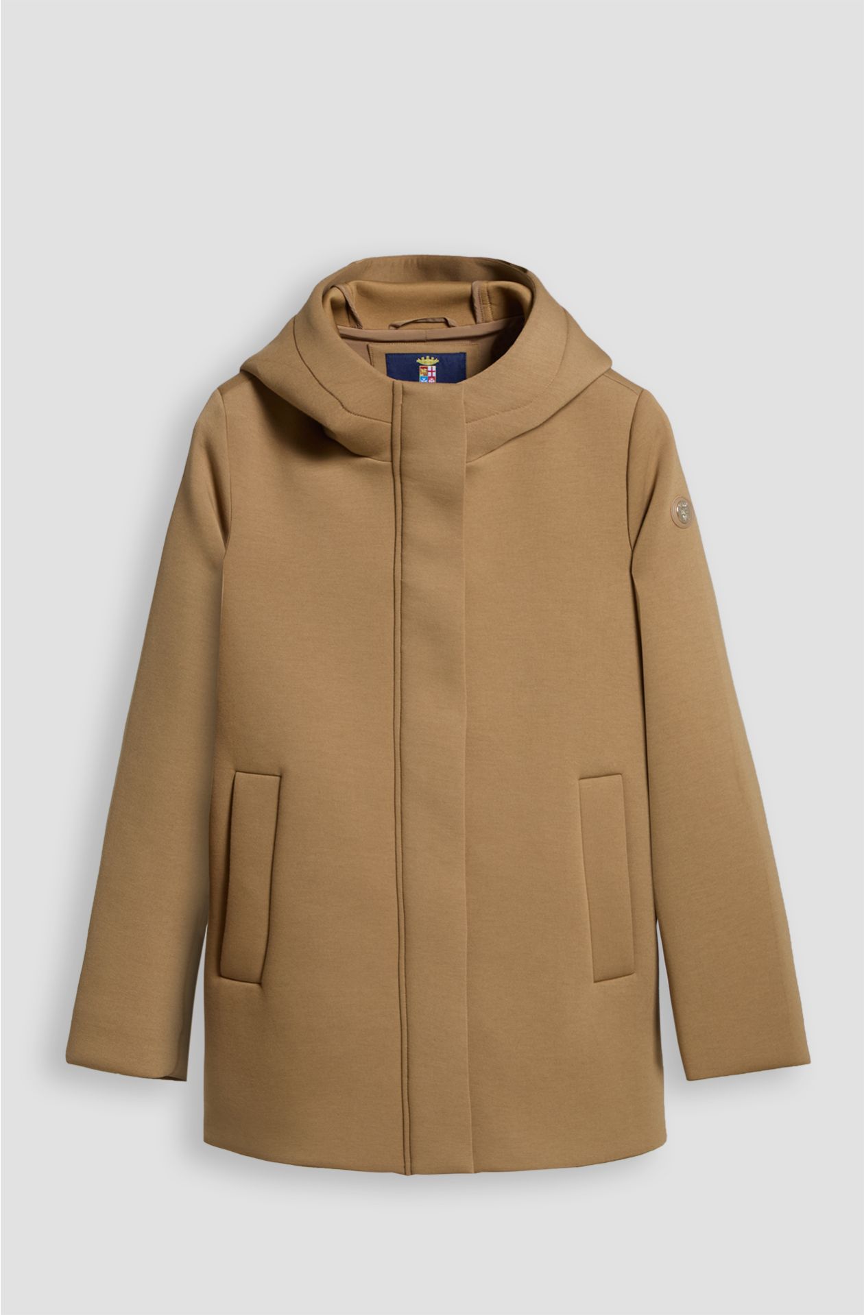 Women's Scuba Fabric Hooded Coat