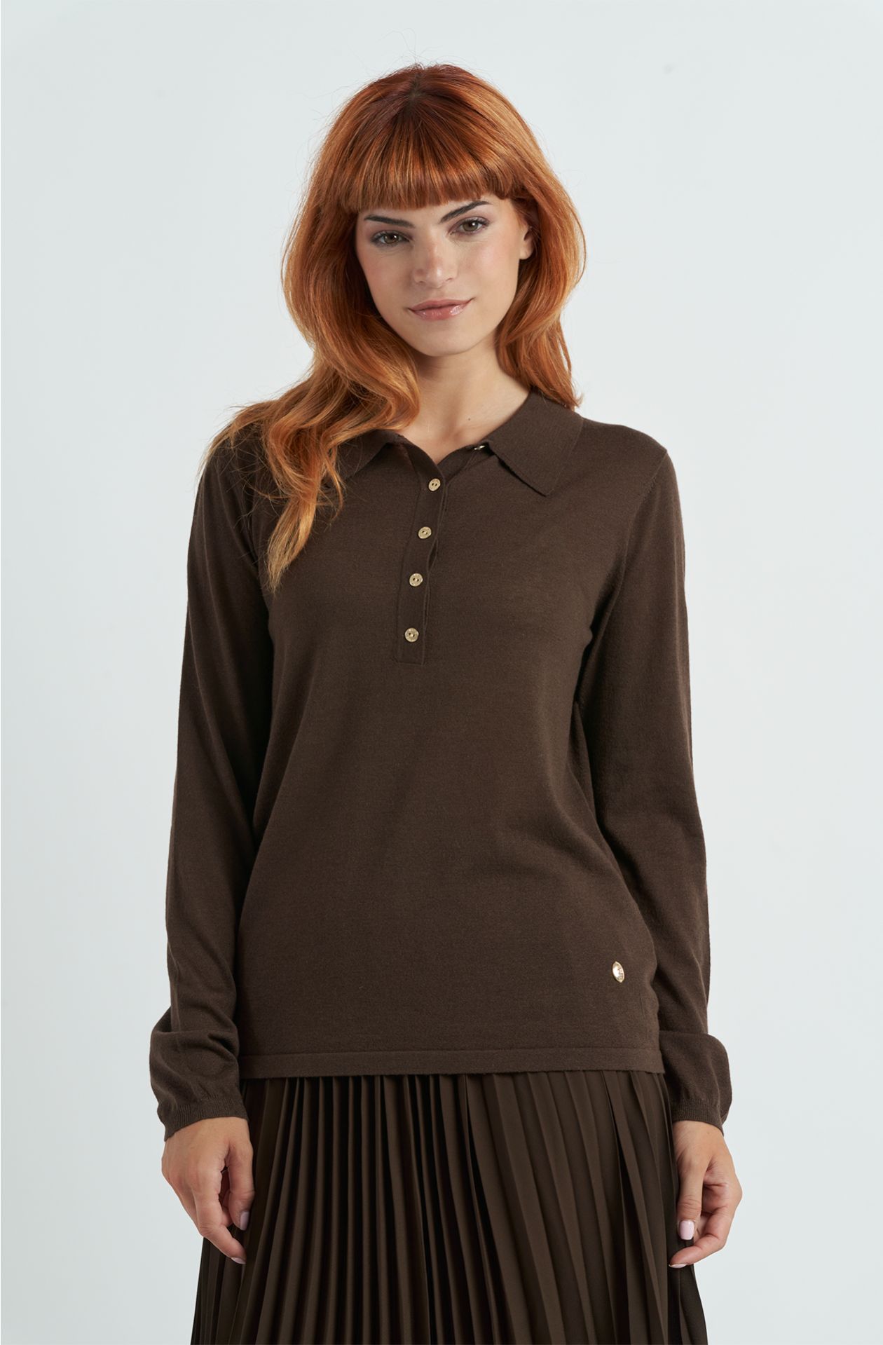 Women's Wool Polo Shirt