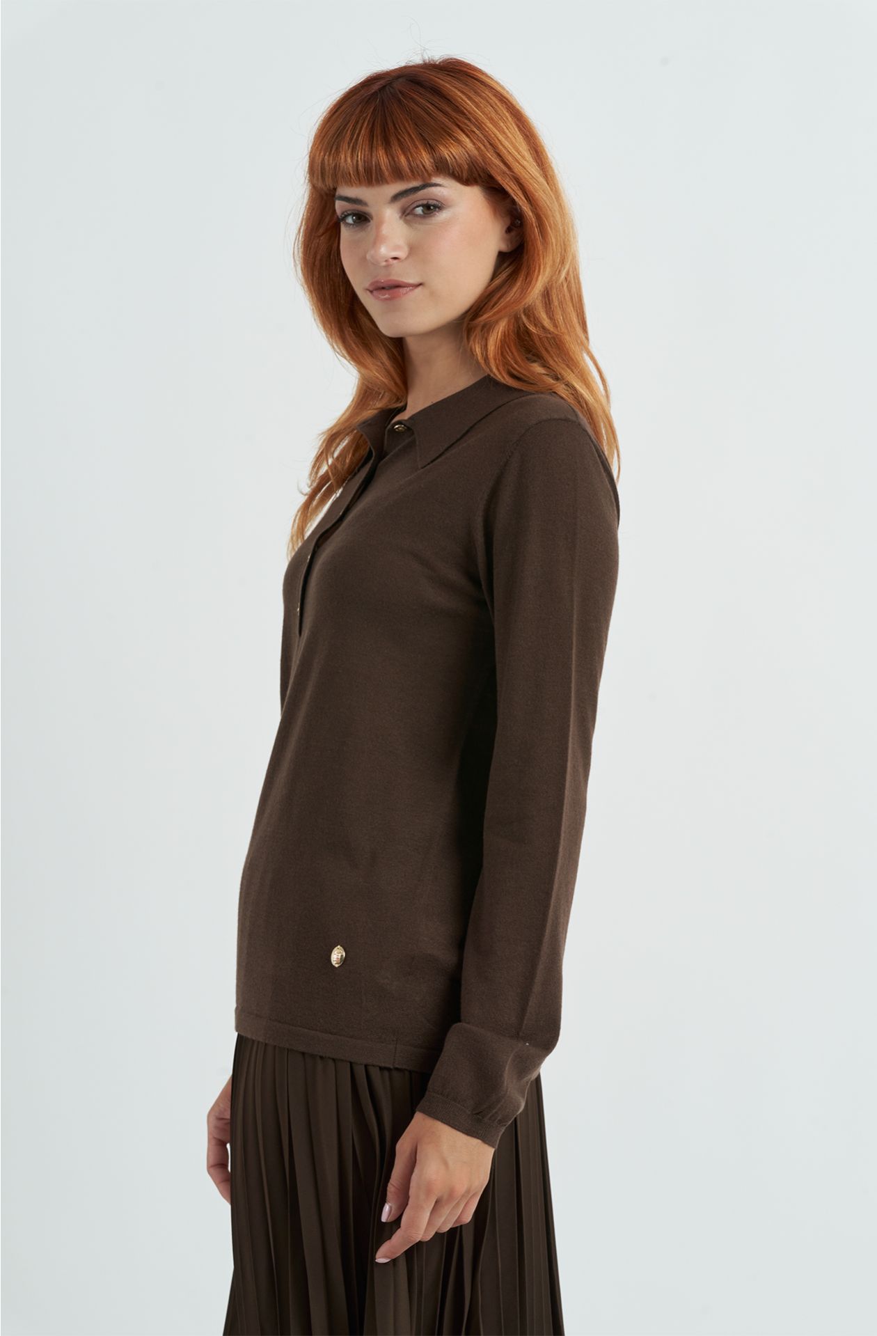 Women's Wool Polo Shirt