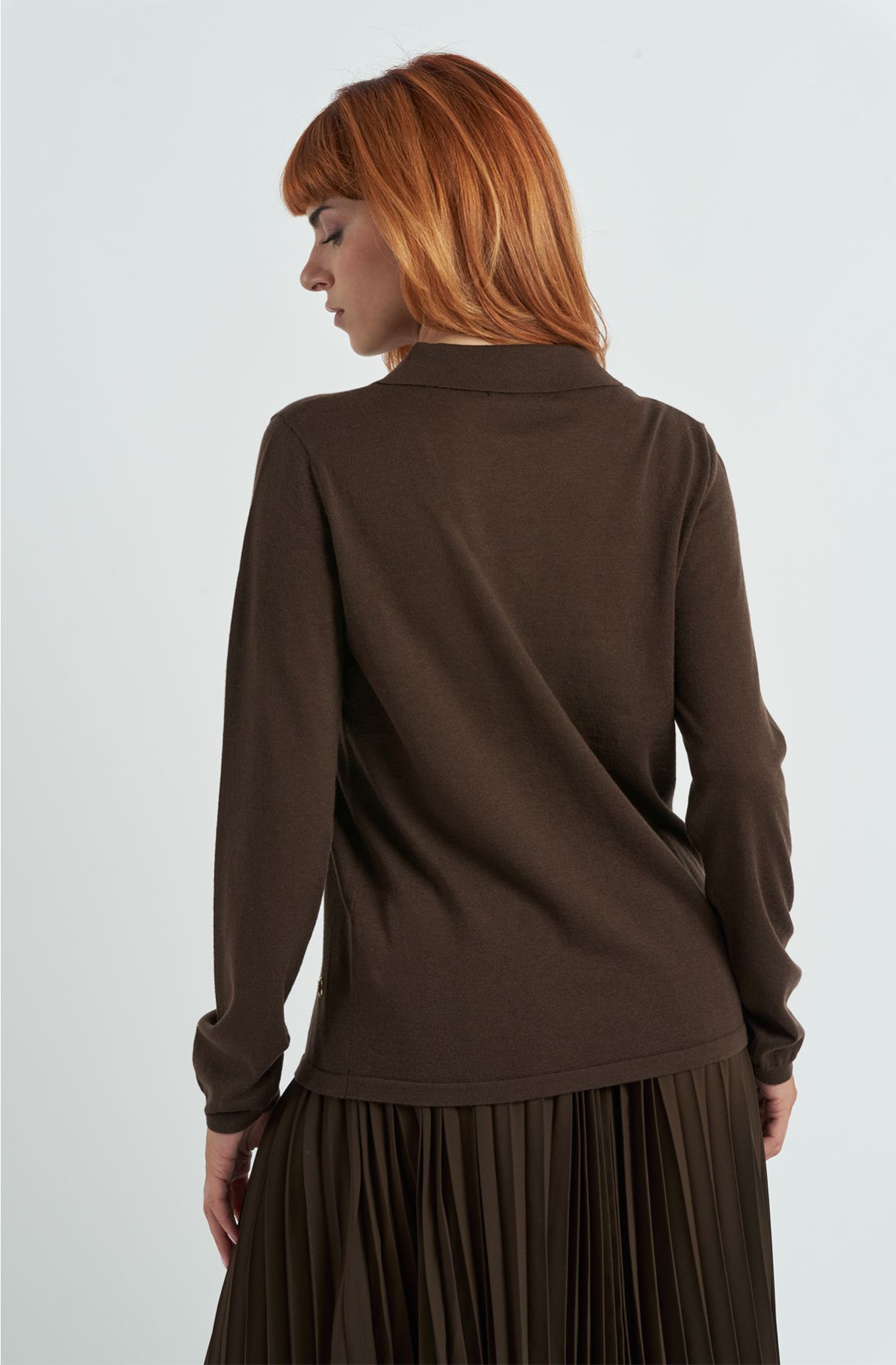 Women's Wool Polo Shirt