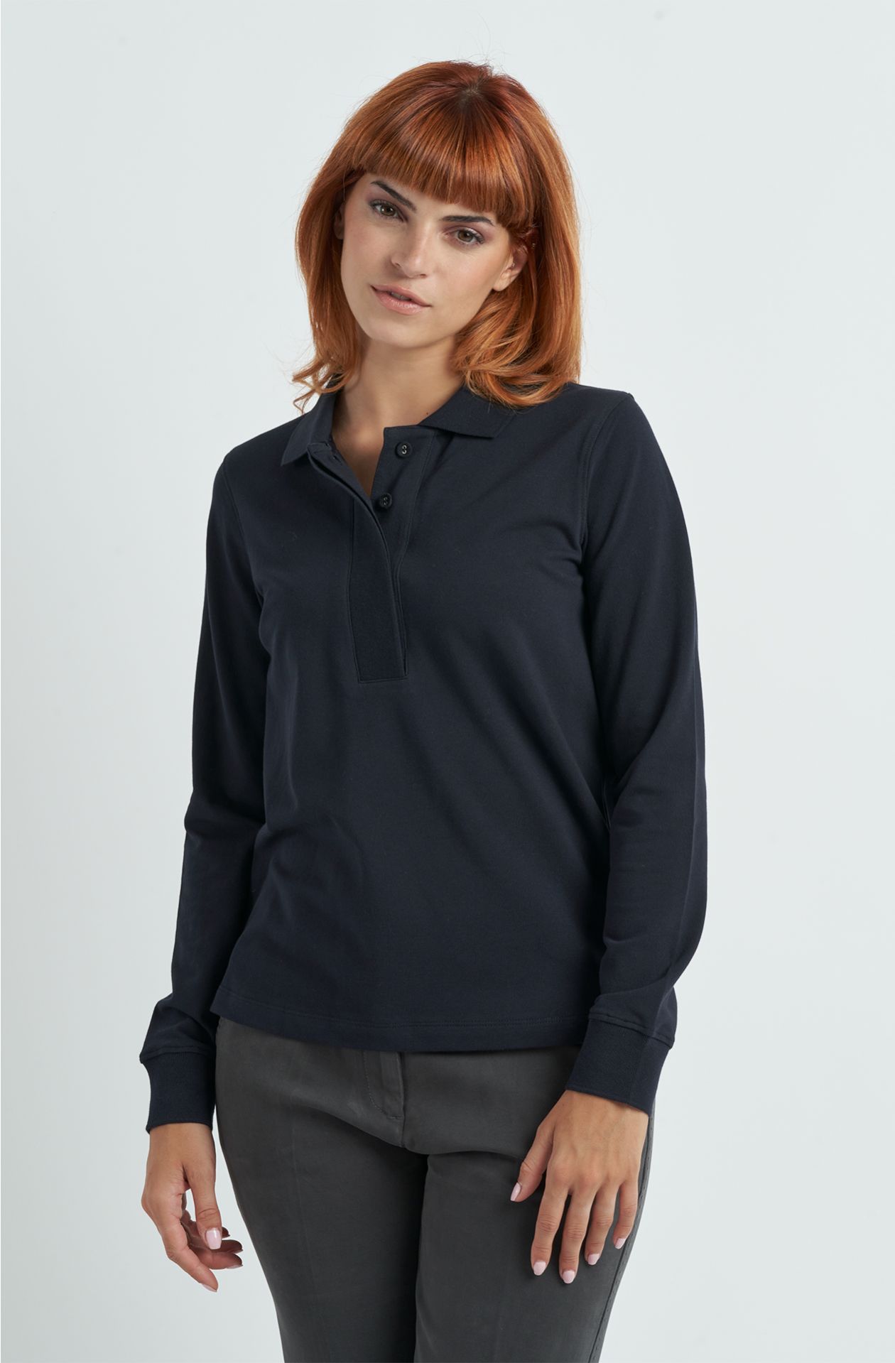 Polo da donna in cotone piquet