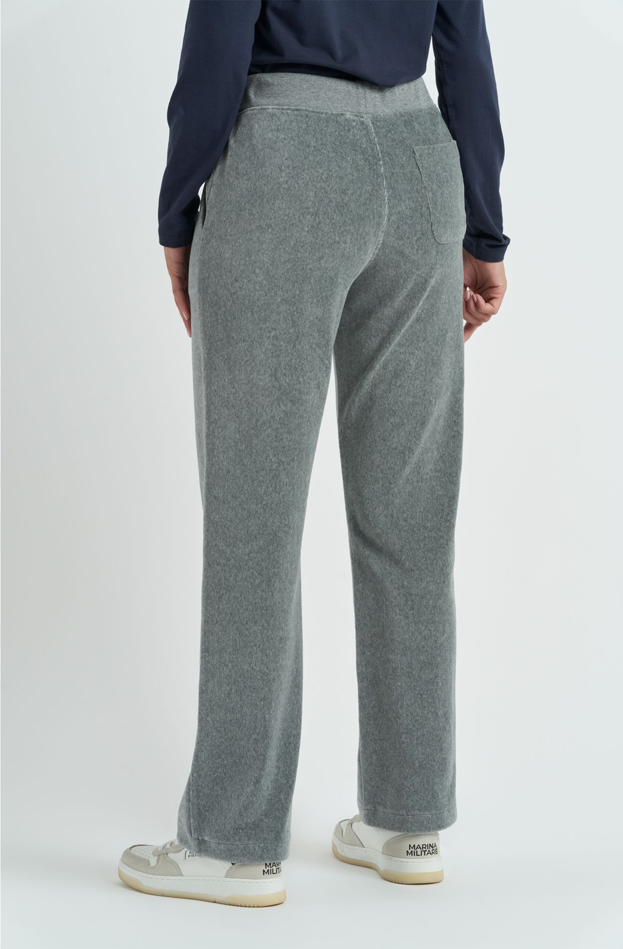 Jogger da donna in velluto millerighe
