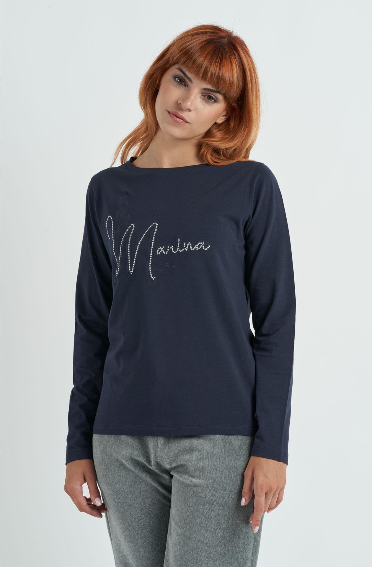 T-shirt da donna in cotone jersey