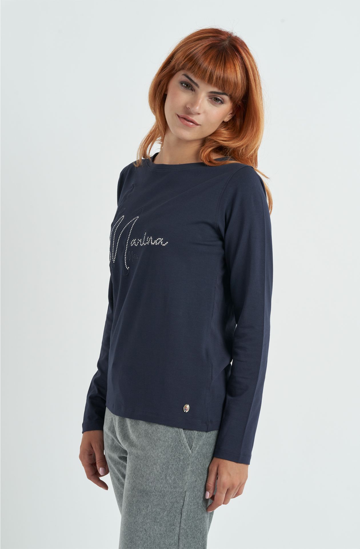 T-shirt da donna in cotone jersey