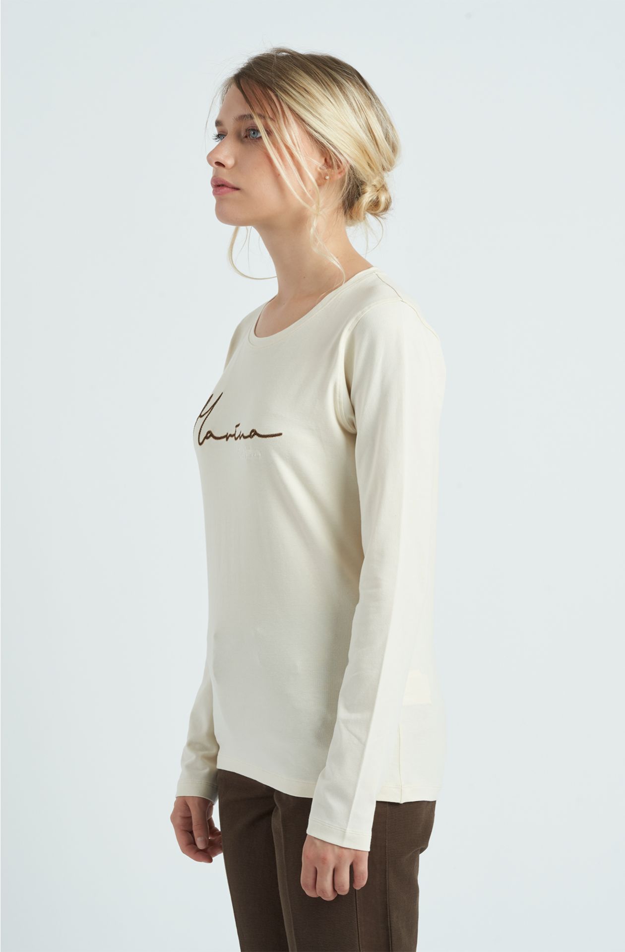 T-shirt da donna in cotone jersey