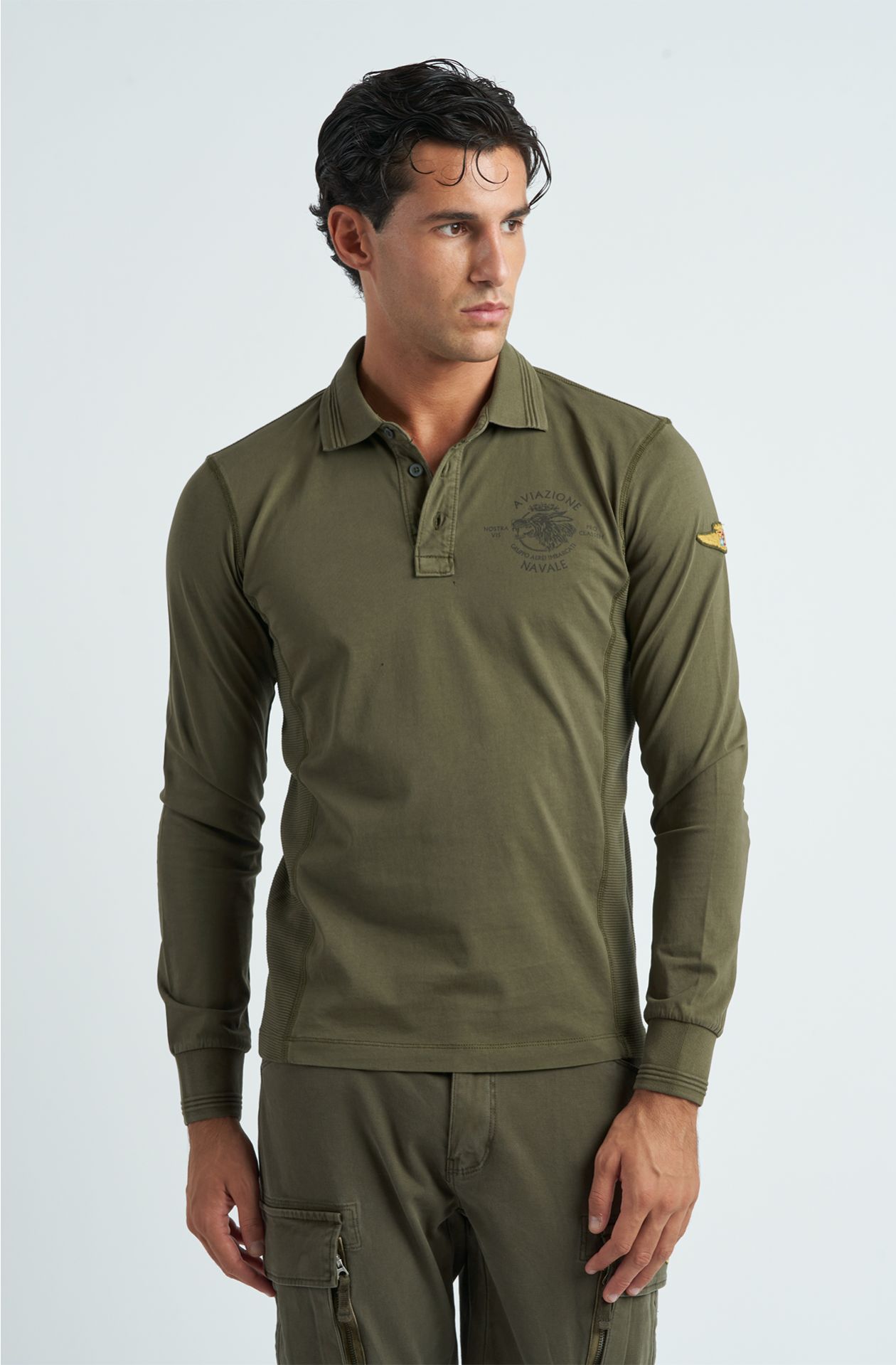 Polo da uomo Aviazione Navale in cotone