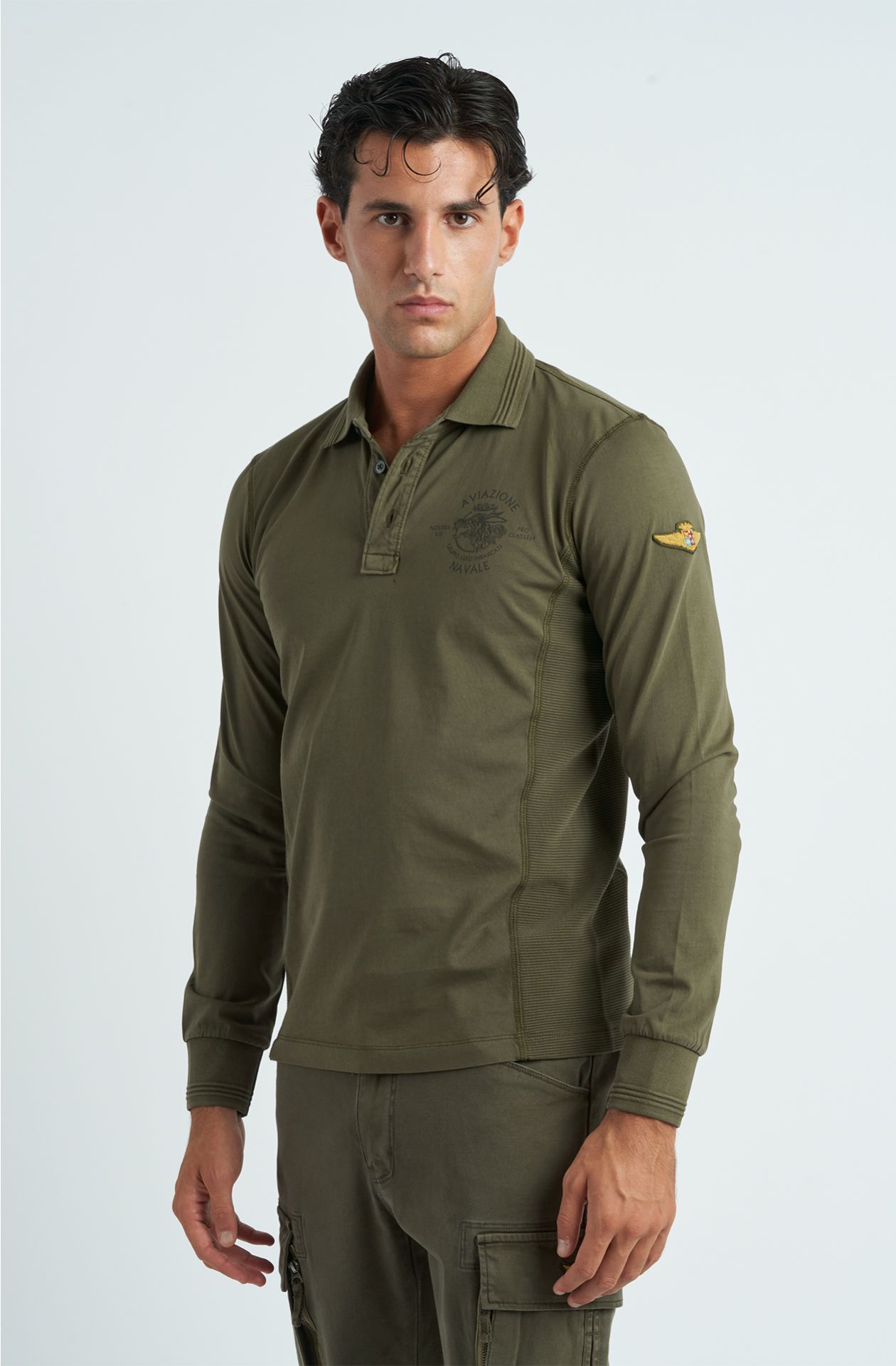 Polo da uomo Aviazione Navale in cotone