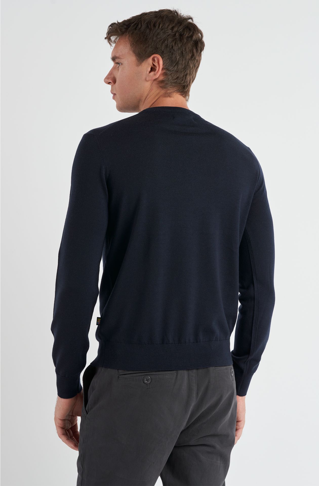 Maglione da uomo in lana merino girocollo