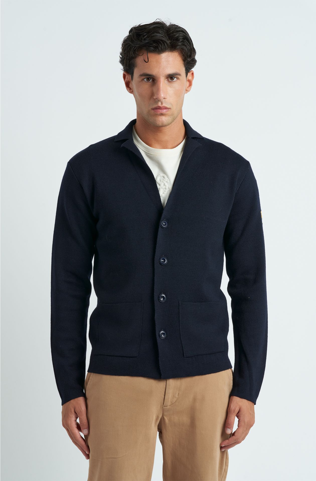 Cardigan da uomo in maglia stoffa