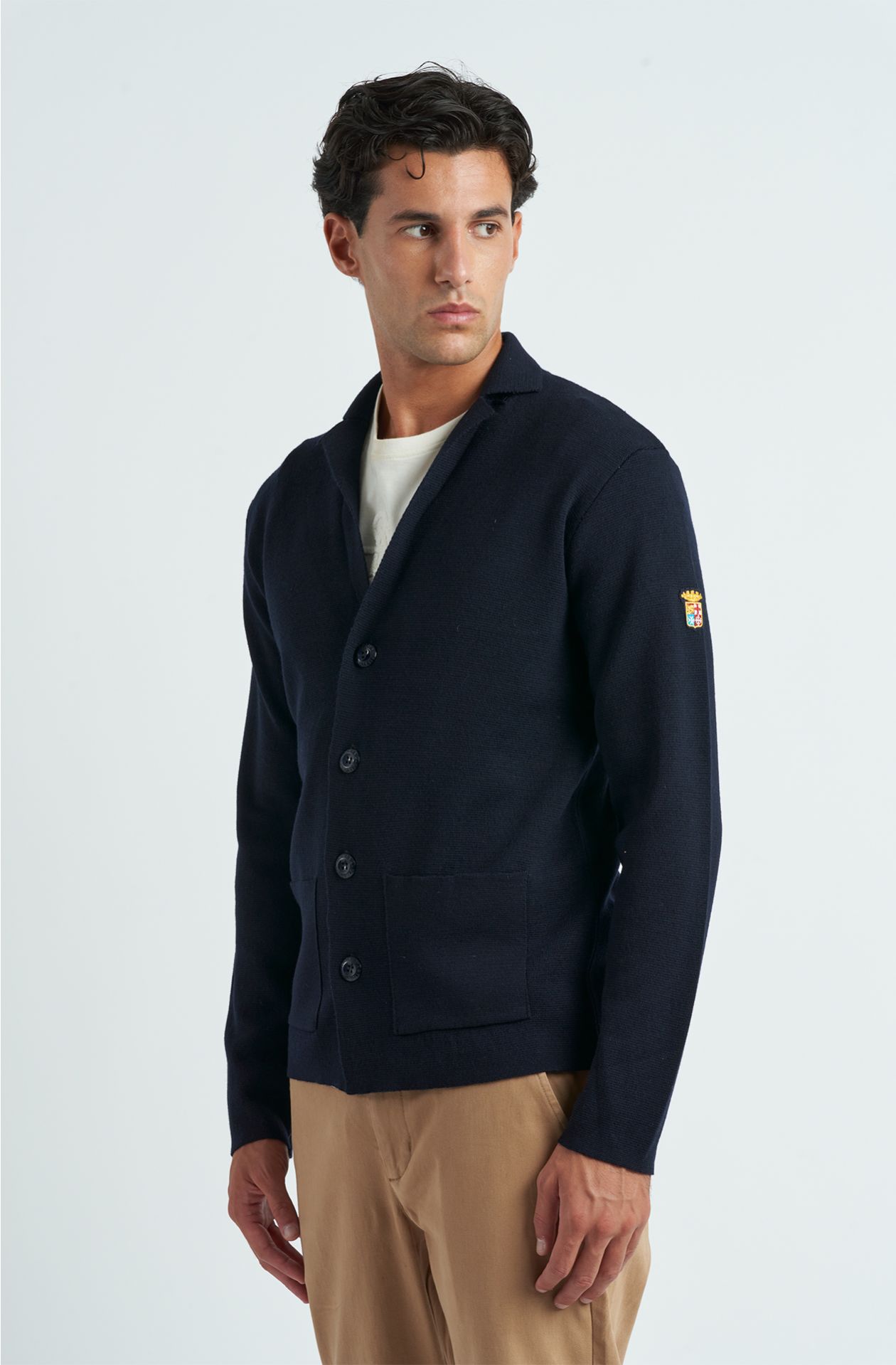 Cardigan da uomo in maglia stoffa