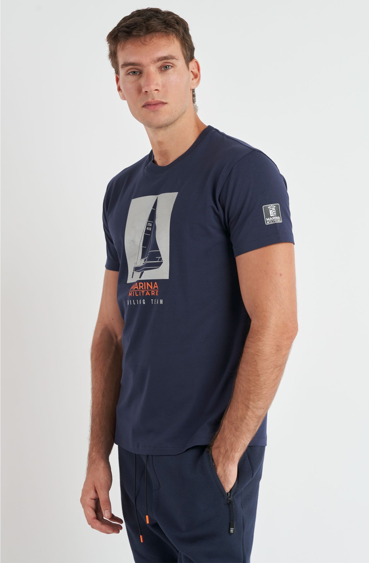 T-shirt da uomo Sailing Team in cotone