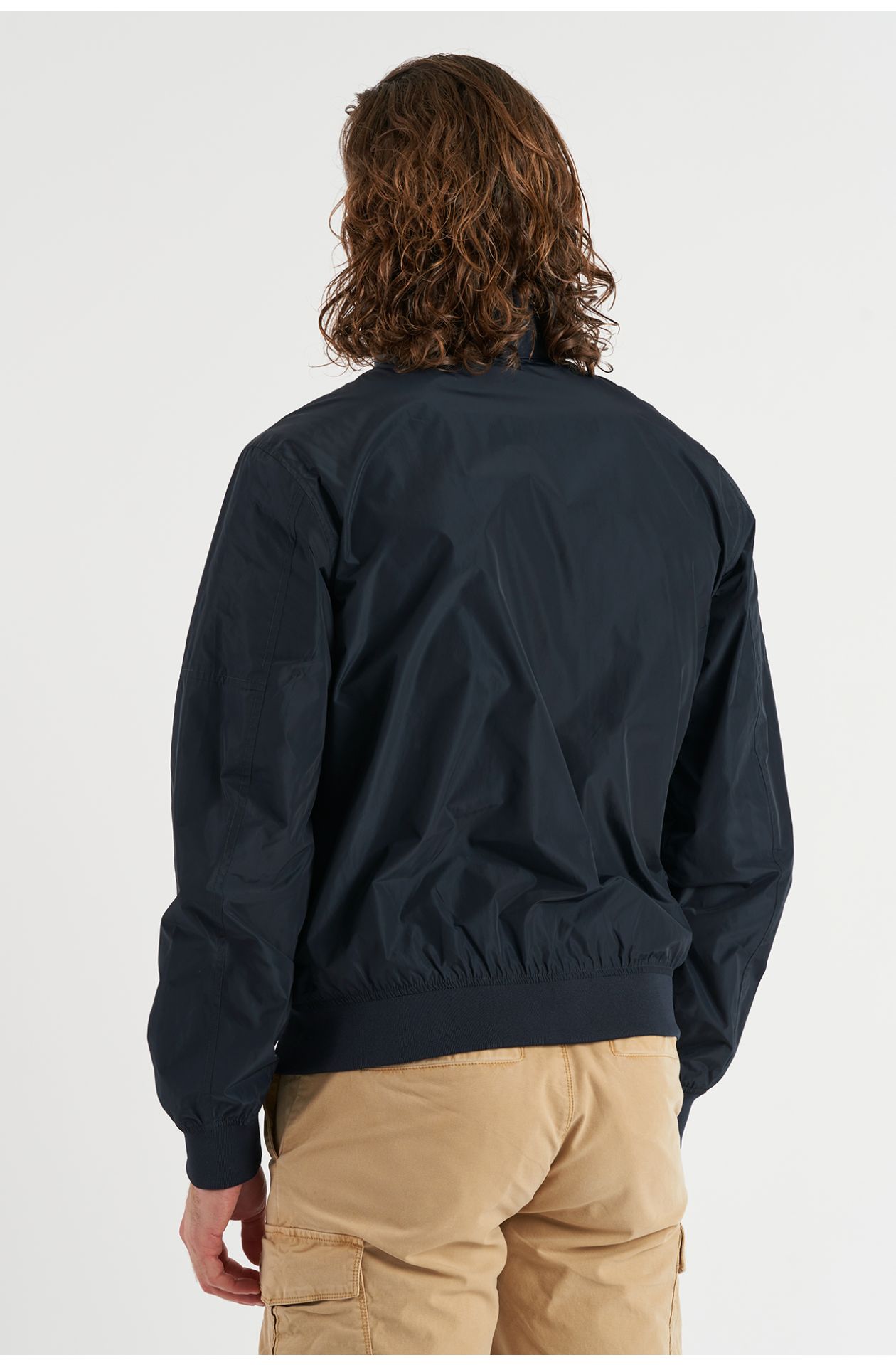Bomber uomo in nylon reversibile