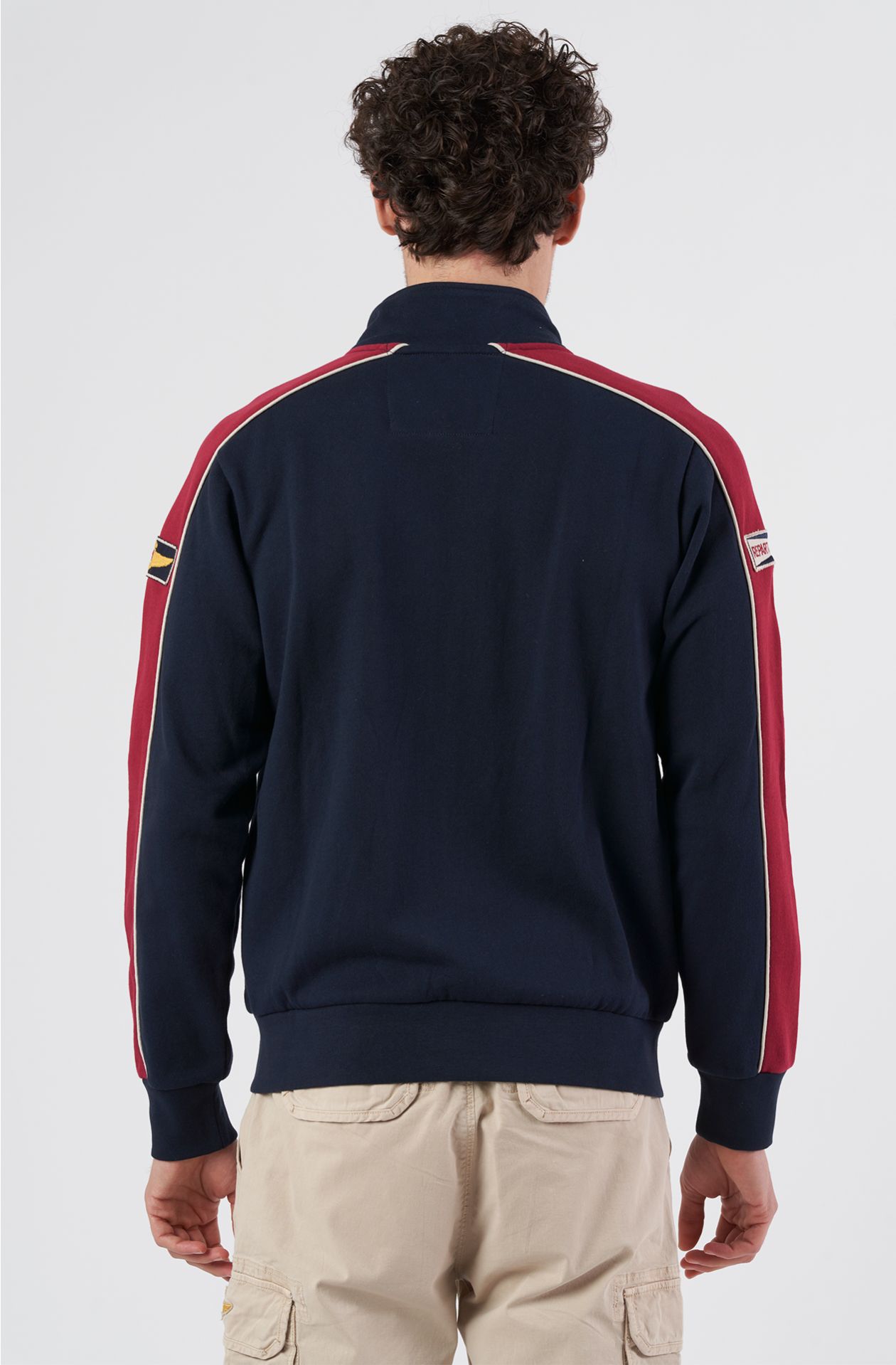 Felpa uomo in cotone reparto volo