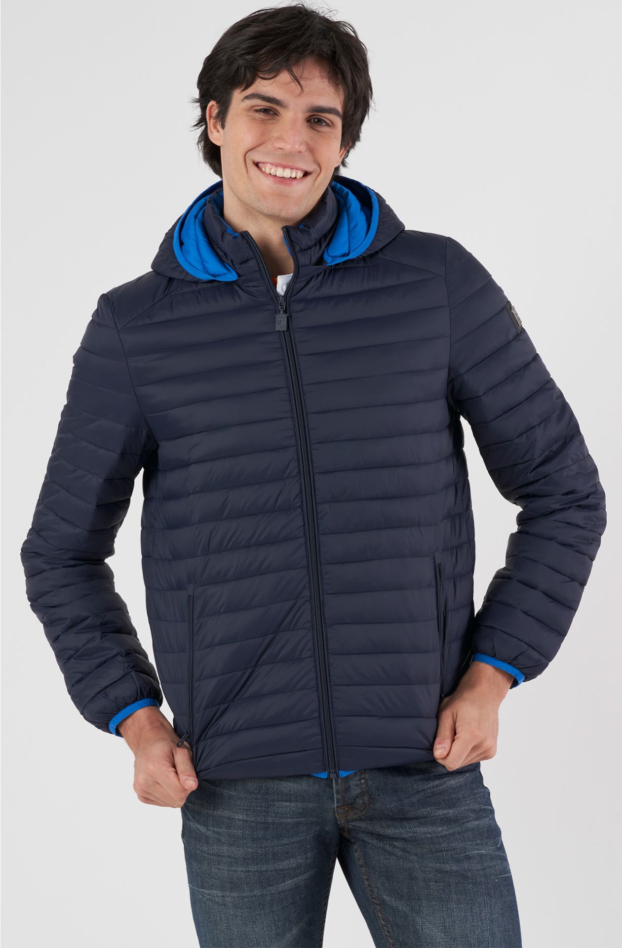 Giubbotto uomo in nylon impunturato