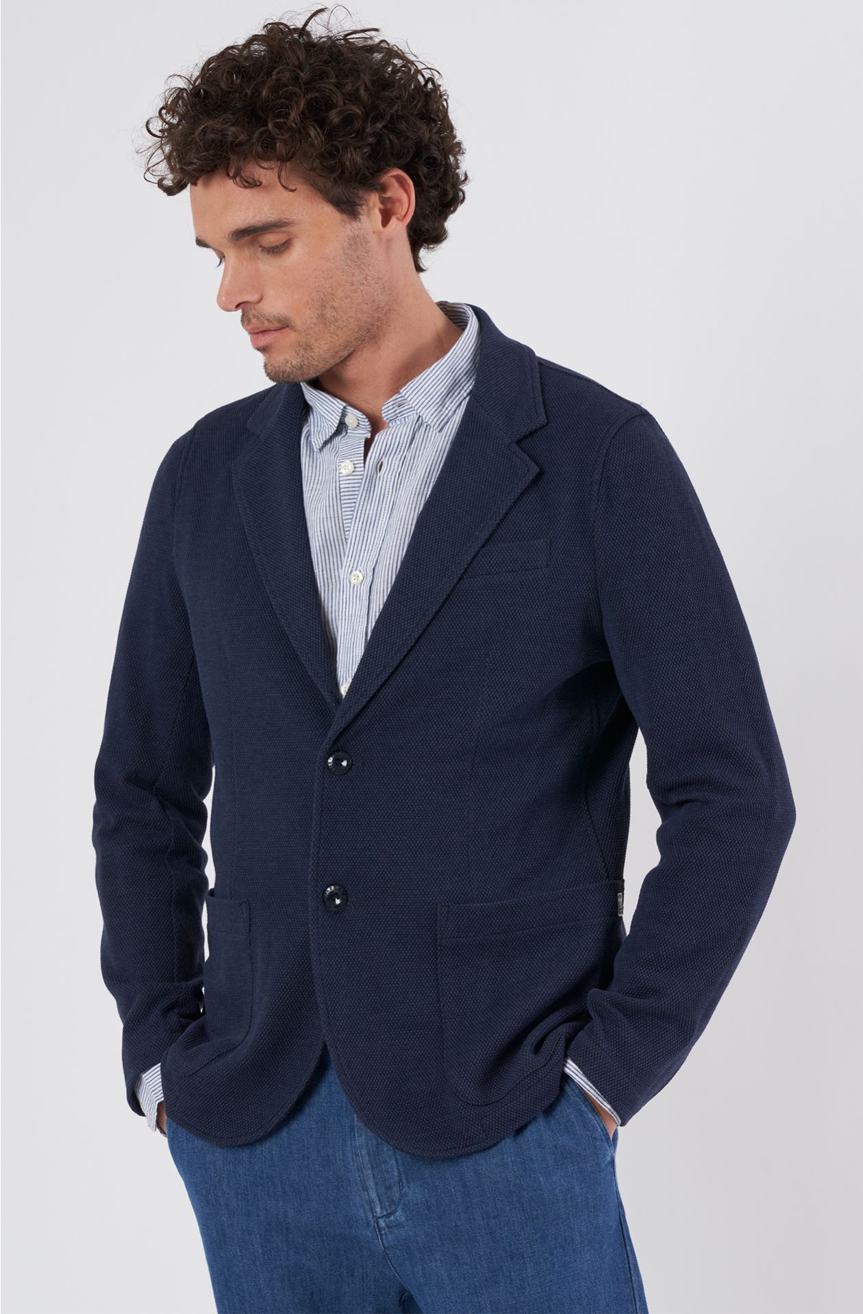 Blazer uomo in misto otone