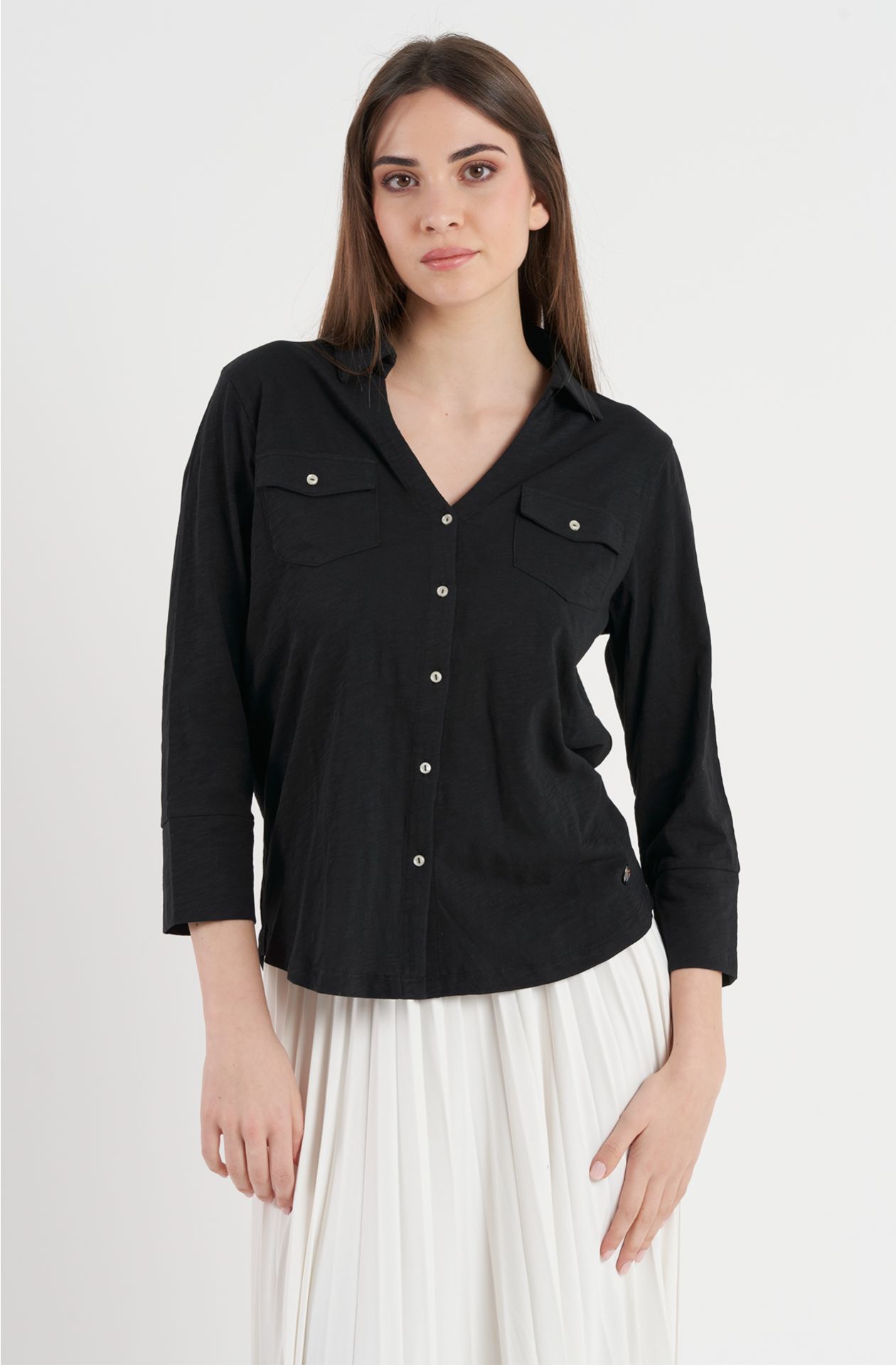 Women's Slubbed Cotton Polo Shirt
