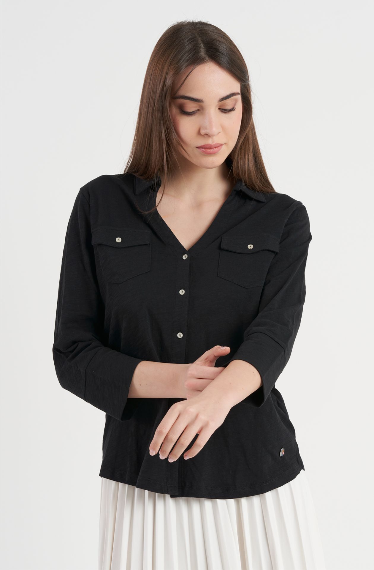 Women's Slubbed Cotton Polo Shirt