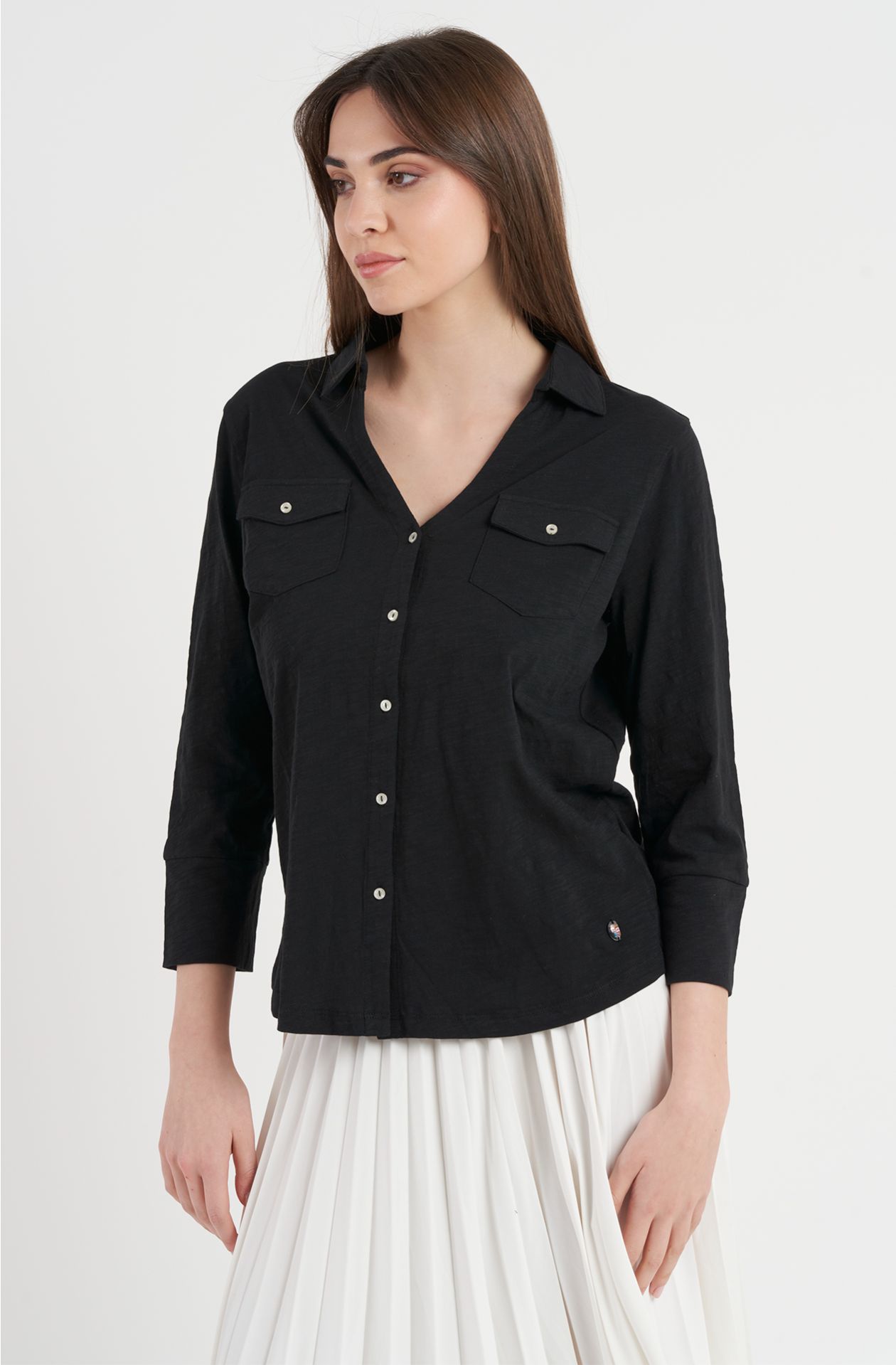 Women's Slubbed Cotton Polo Shirt