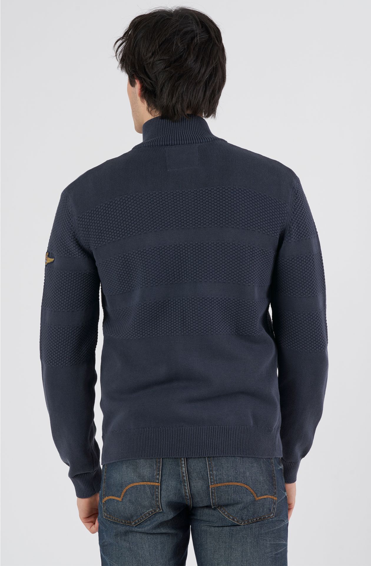 Maglia uomo in cotone full zip