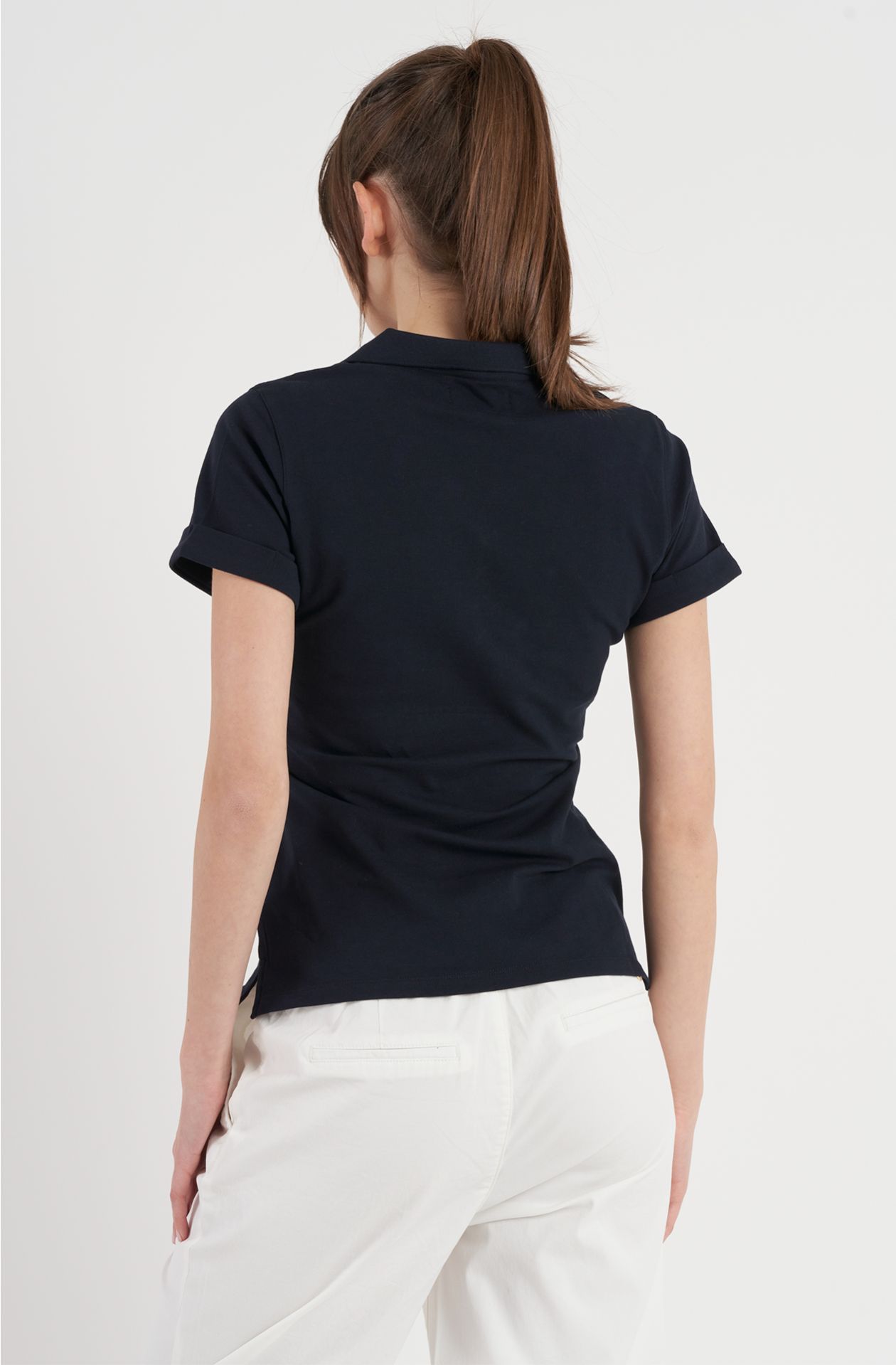 Polo donna in cotone piquet