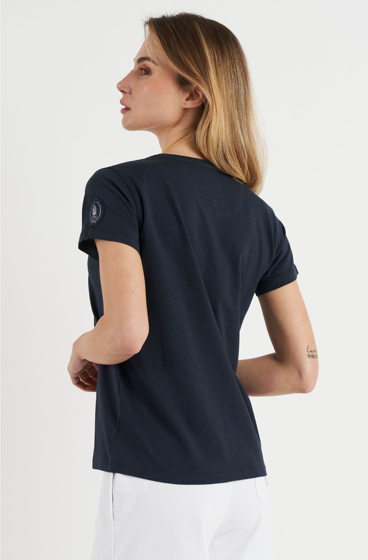 Women's Amerigo Vespucci Punched Cotton T-Shirt