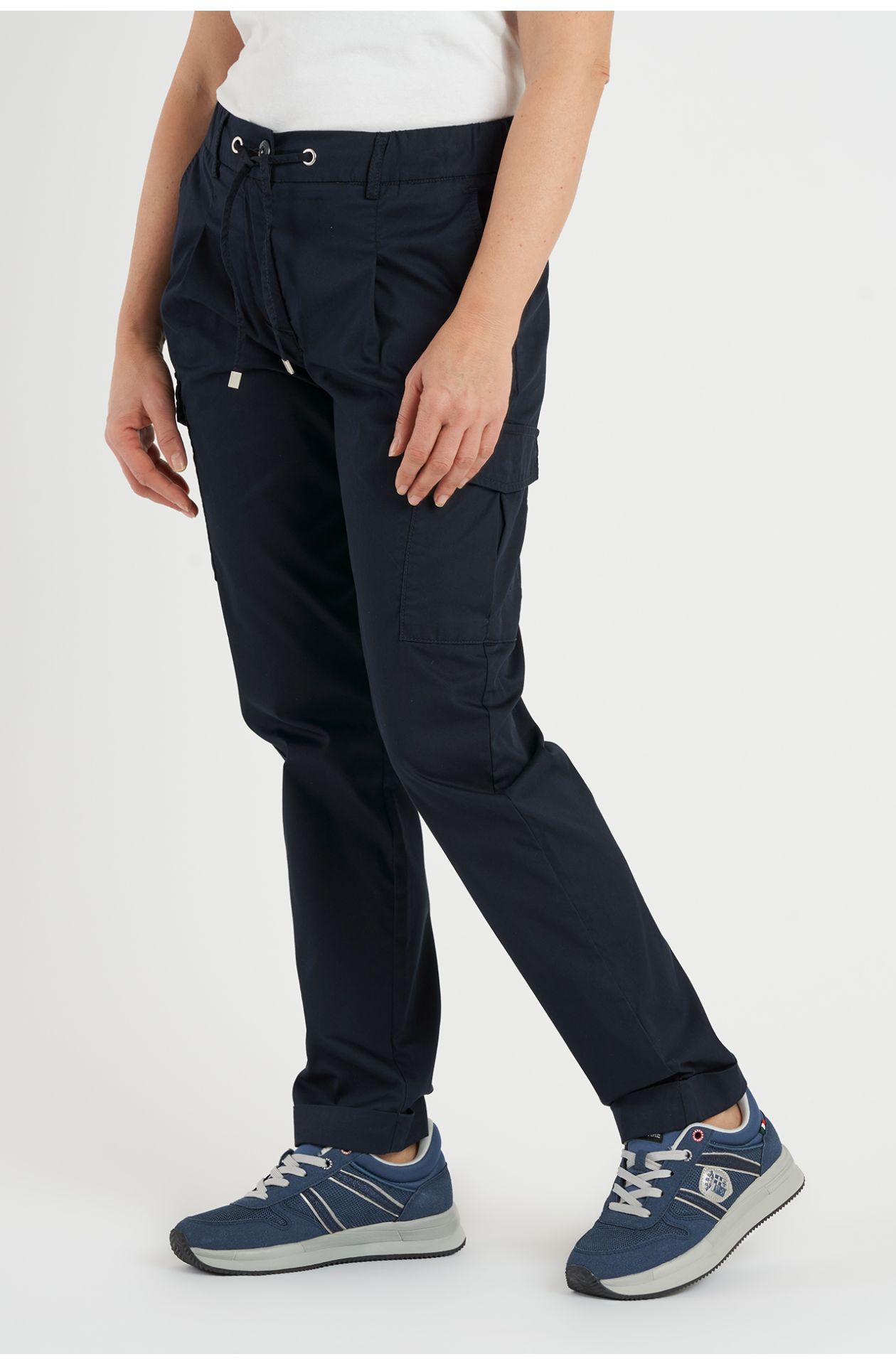 Pantaloni donna cargo in cotone