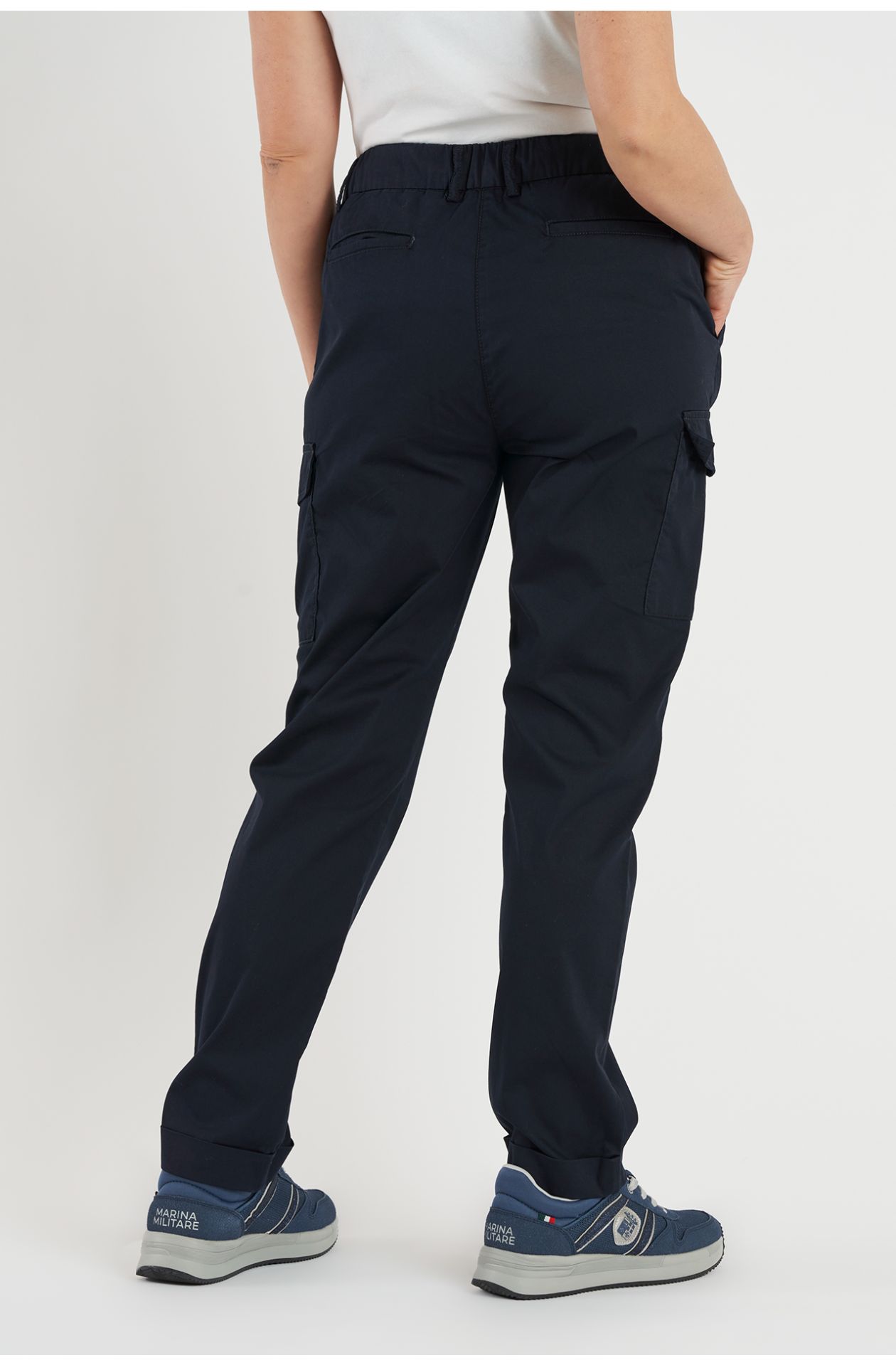 Pantaloni donna cargo in cotone