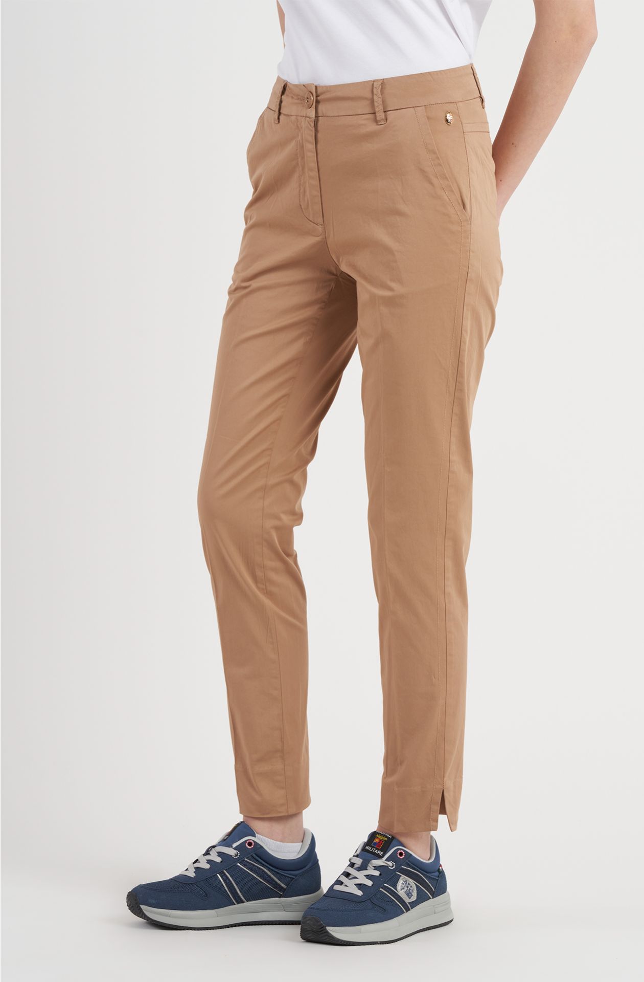 Pantalone donna chino in cotone