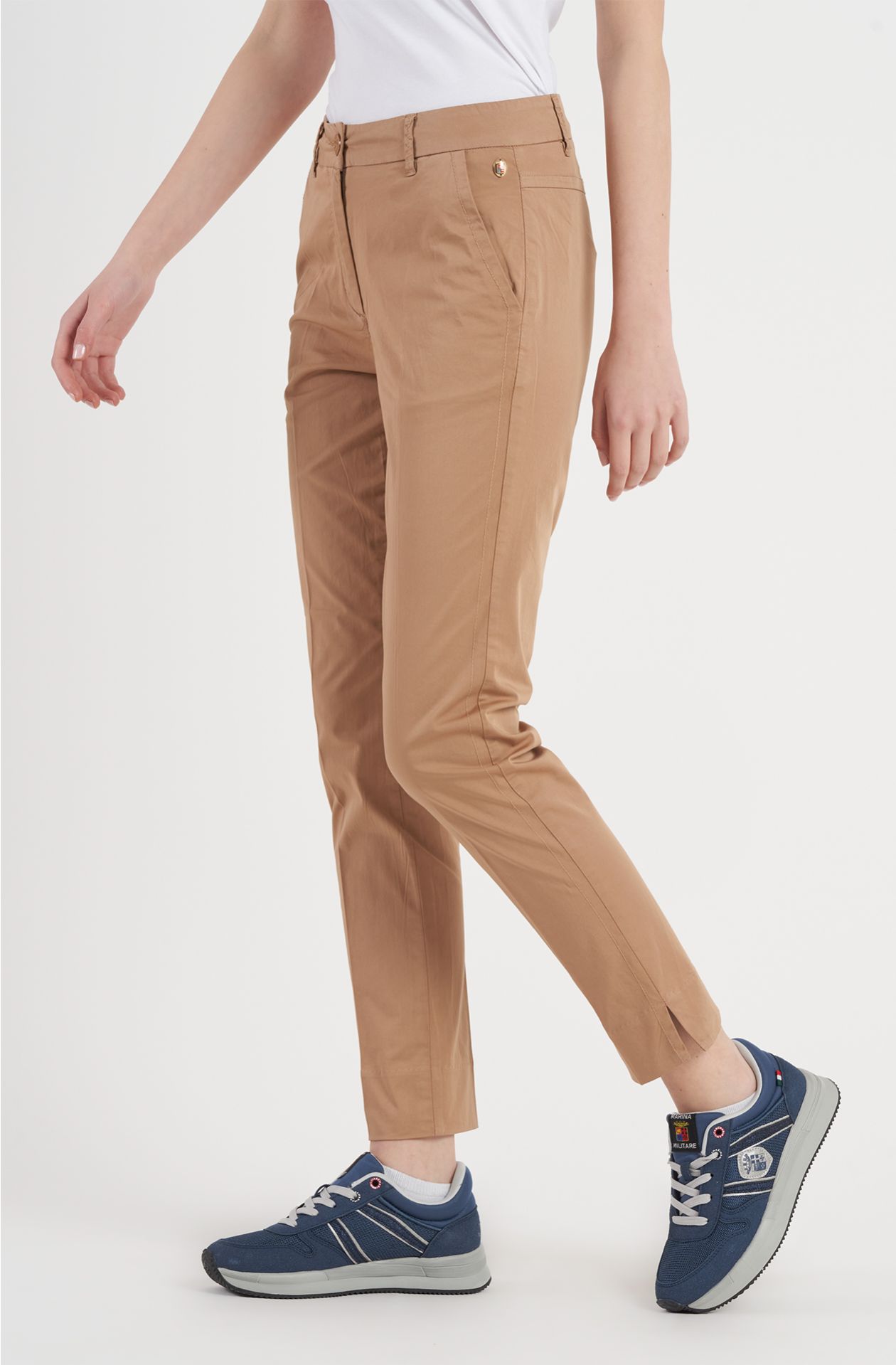 Pantalone donna chino in cotone