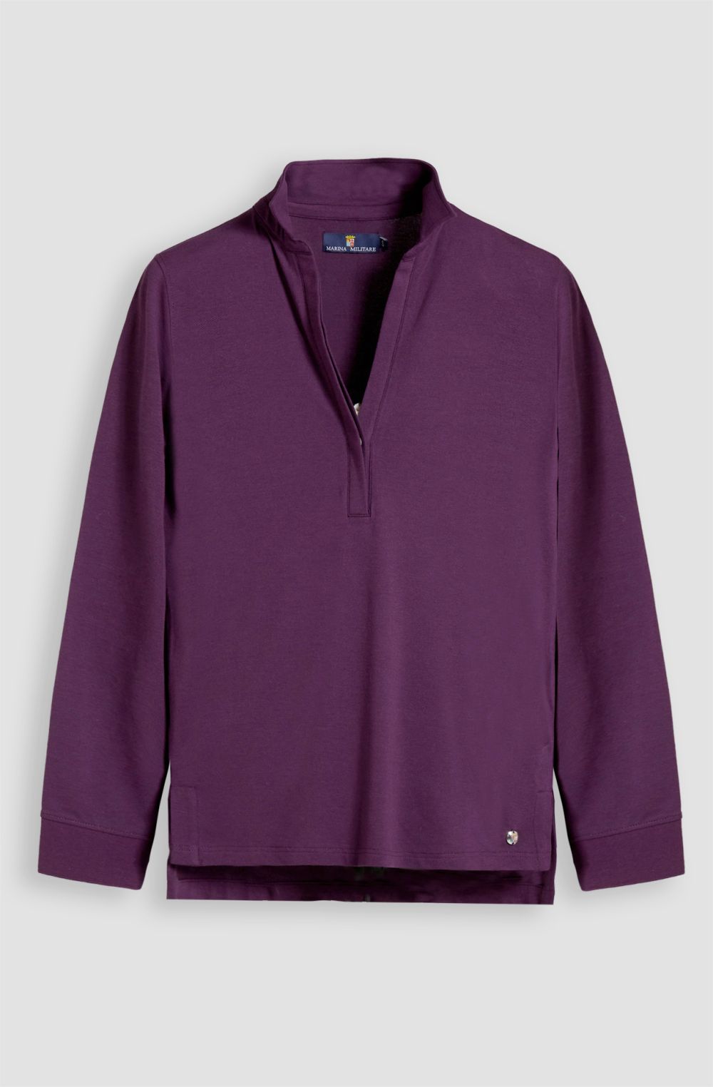 Women's long-sleeved pique cotton polo shirt