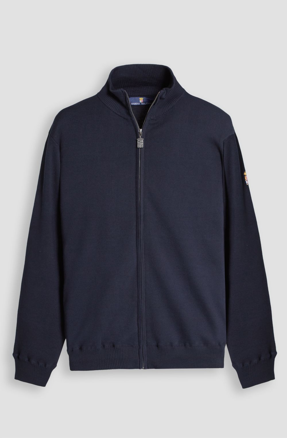 Classic men's sweater in cotton blend with zip