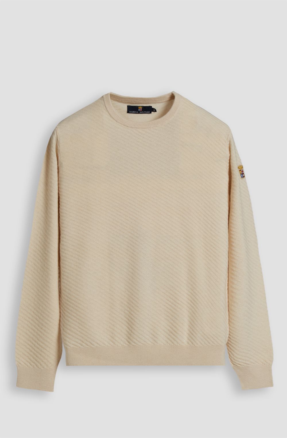 Maglione da uomo in misto lana girocollo