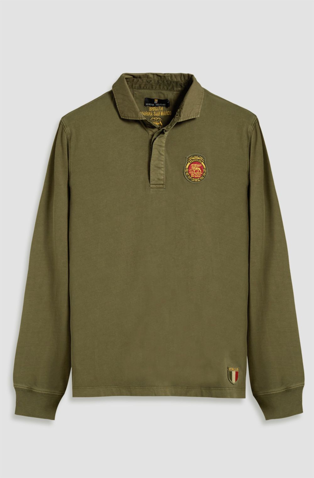 Polo da uomo Brigata Marina San Marco in cotone manica lunga