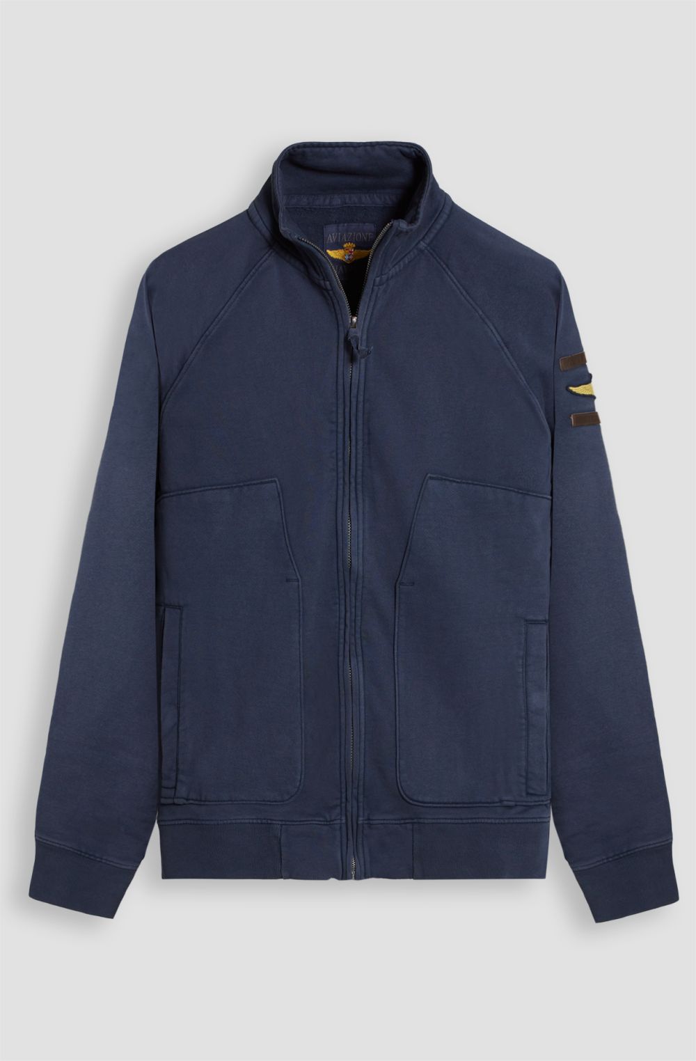 Felpa da uomo Aviazione Navale in cotone full zip