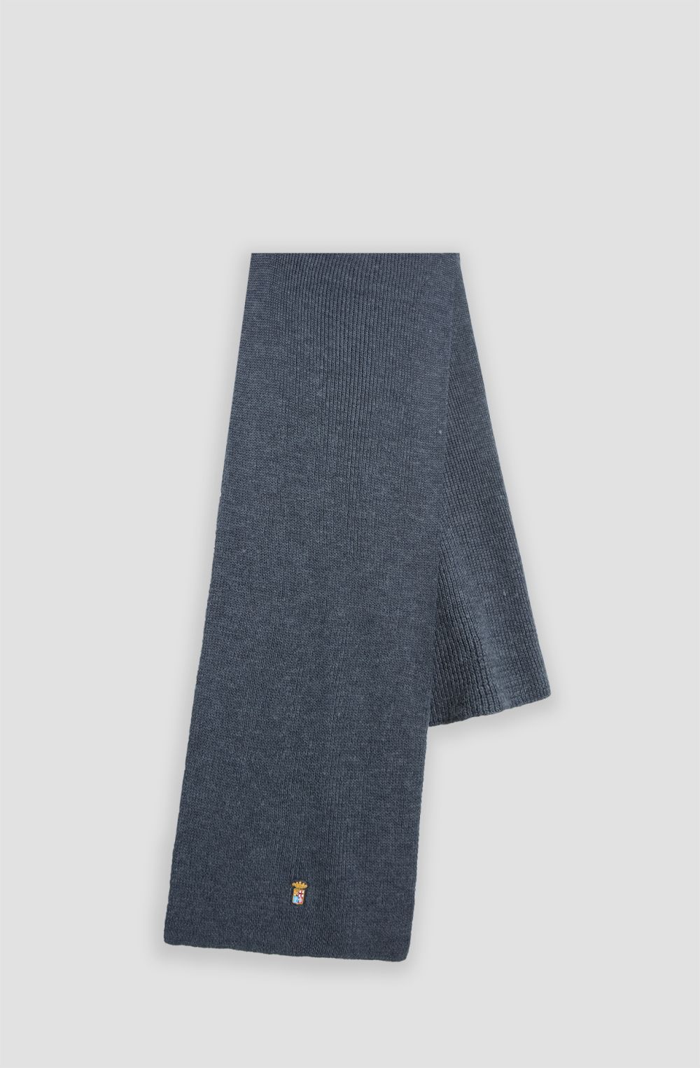 Mixed fabric ribbed men's scarf
